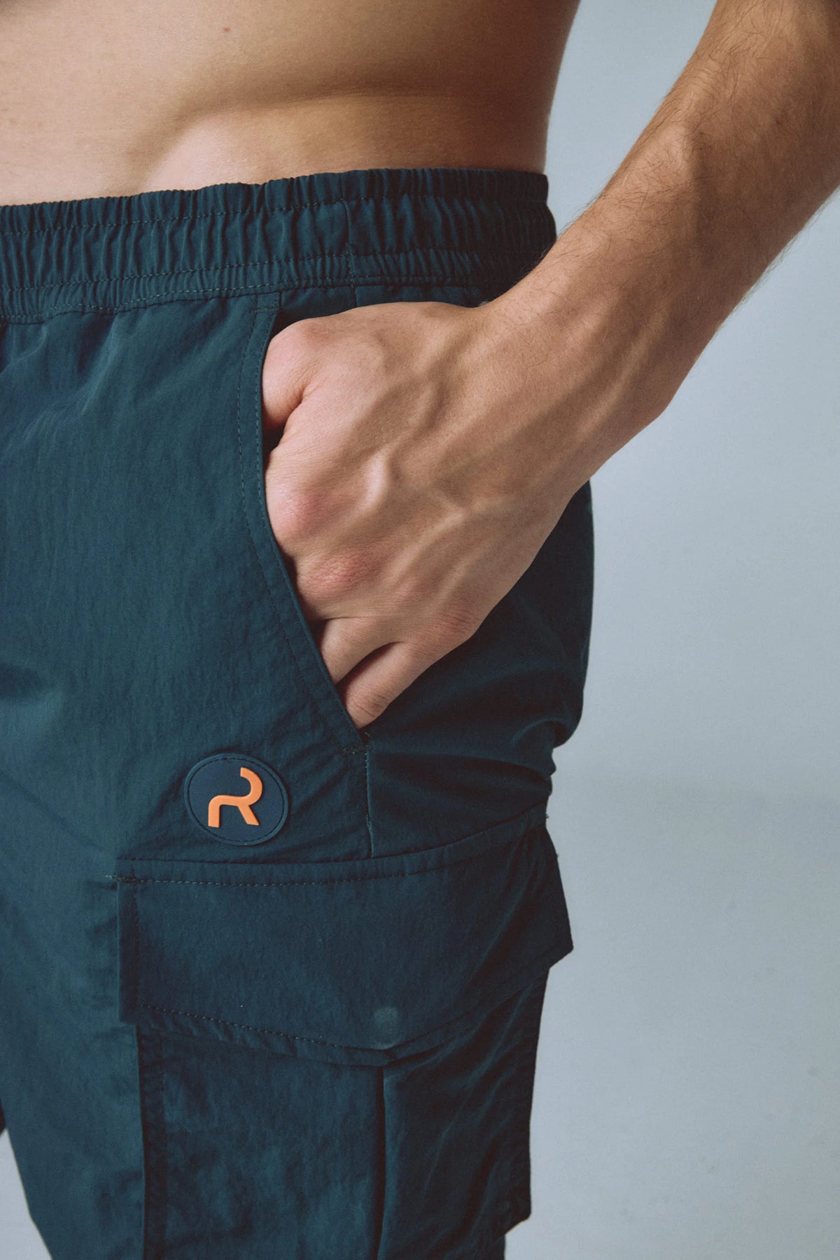 Men's regular fit green shorts Rush