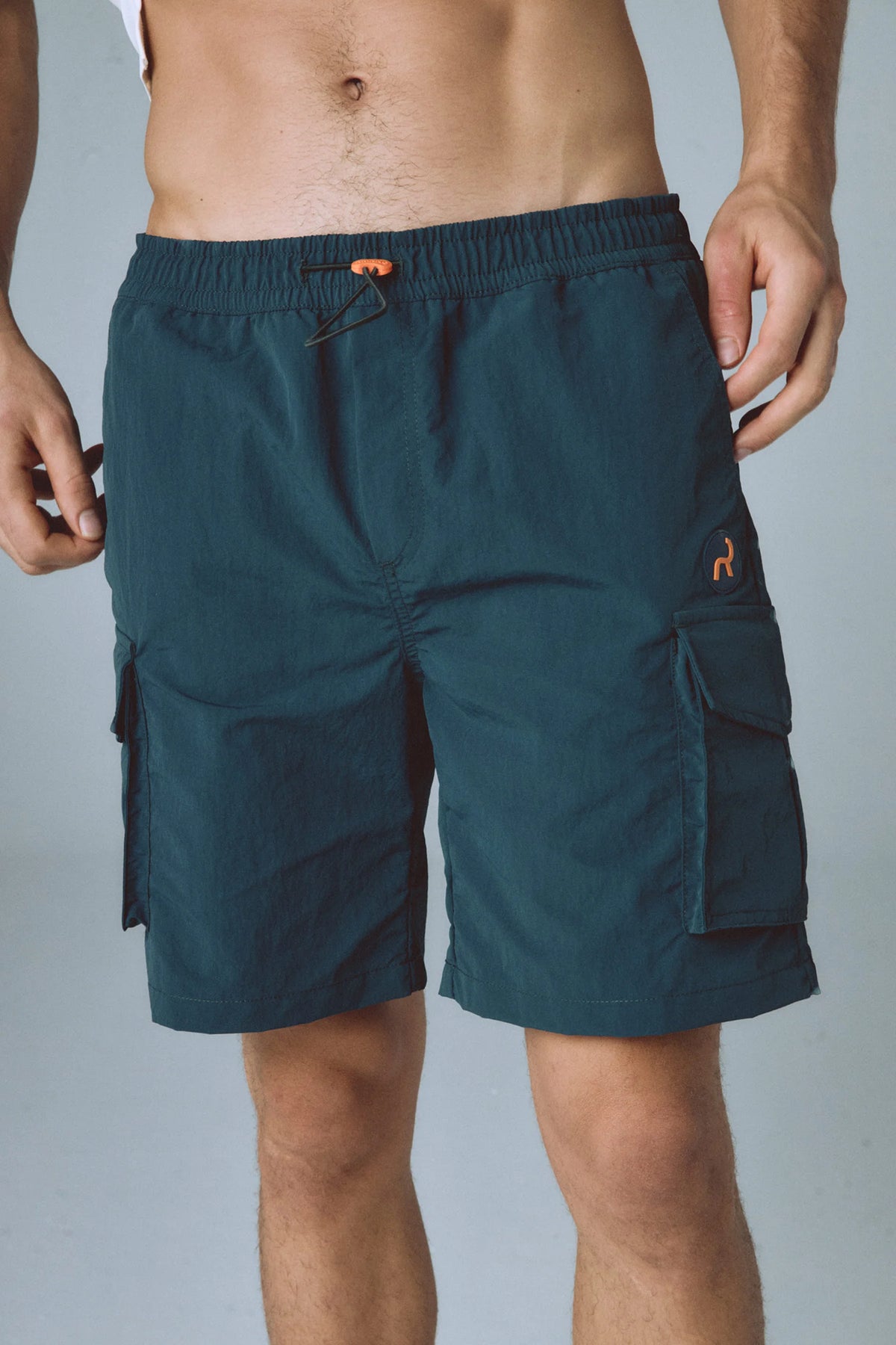 Men's regular fit green shorts Rush