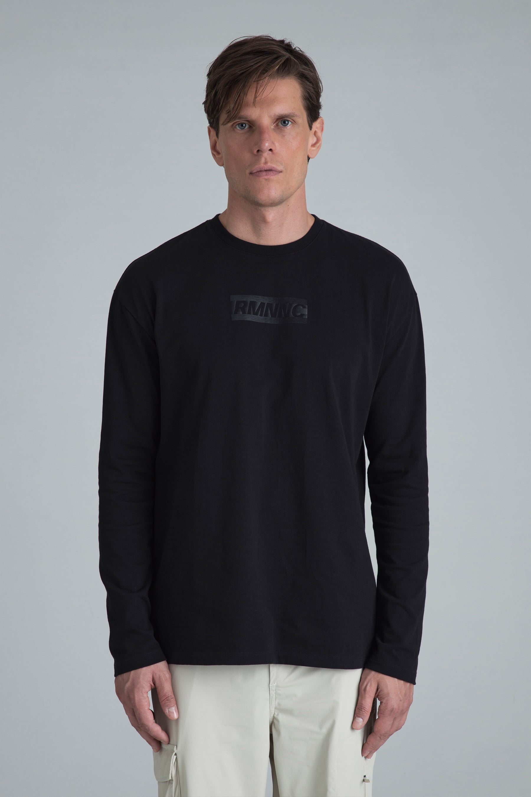 Uncoded Long-Sleeve Regular Fit T-Shirt Men Black