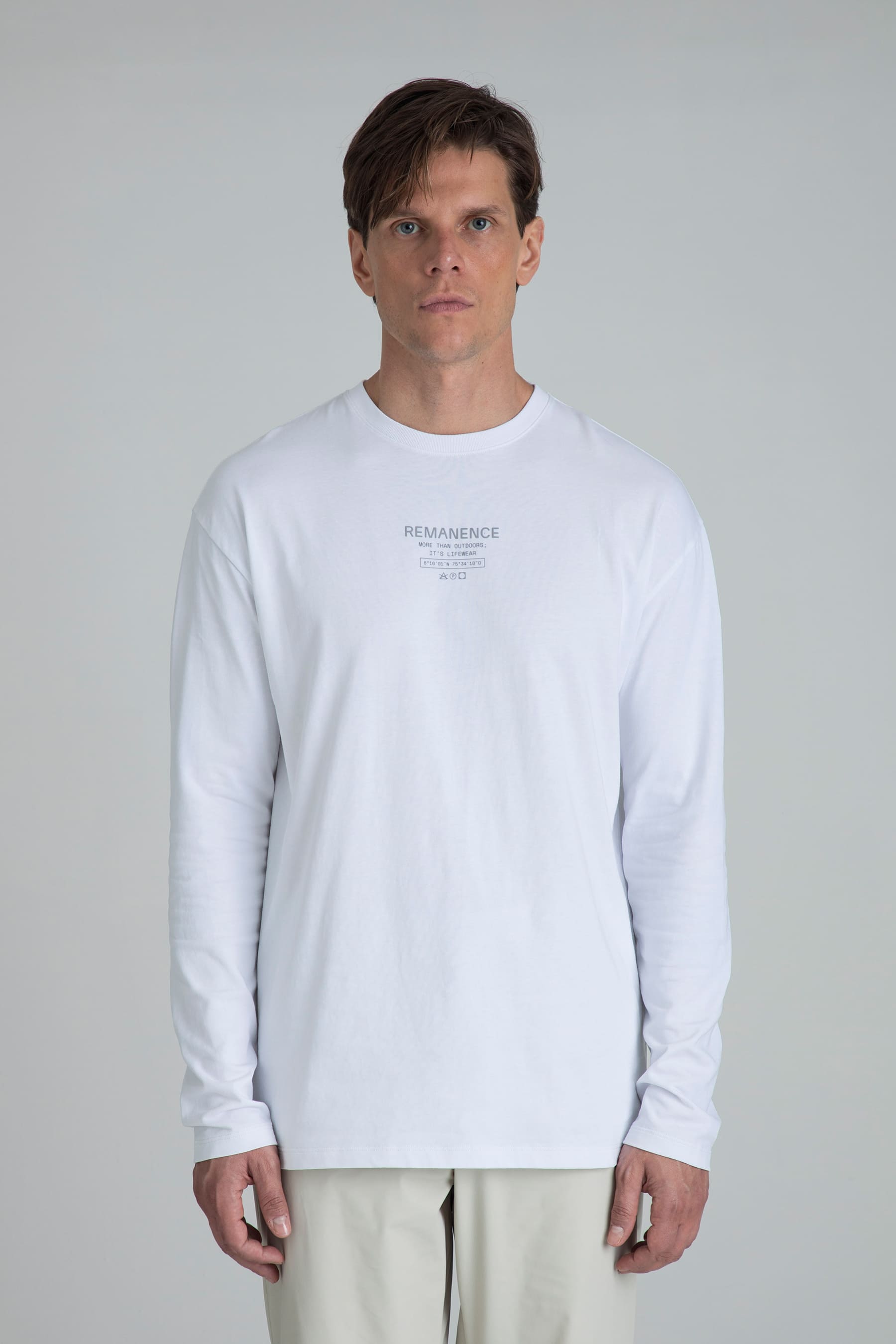 Raw Long-Sleeve Regular Fit T-Shirt Men White