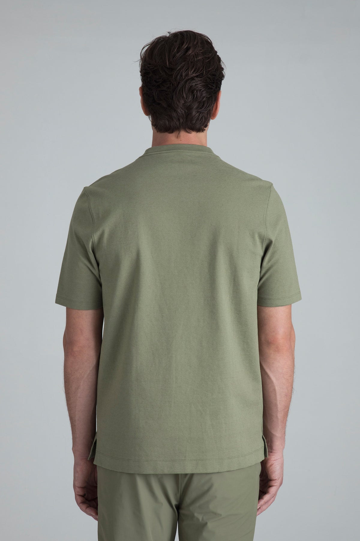 Peak Semi Fitted T-Shirt Men Olive Green