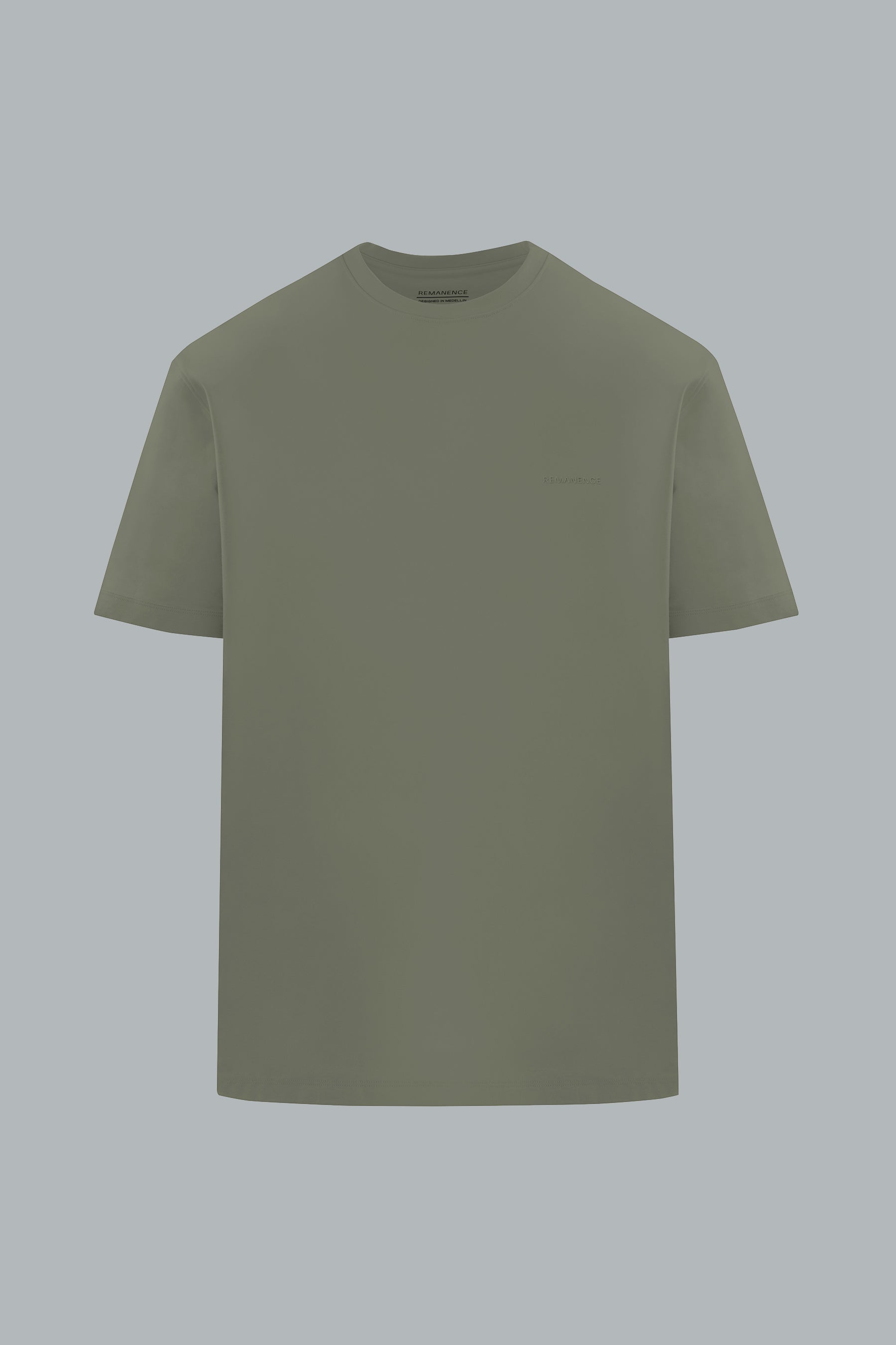 Peak Semi Fitted T-Shirt Men Olive Green