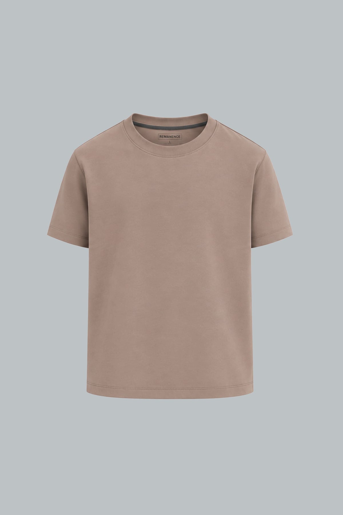 Camiseta café claro para hombre fit relajado Ventra