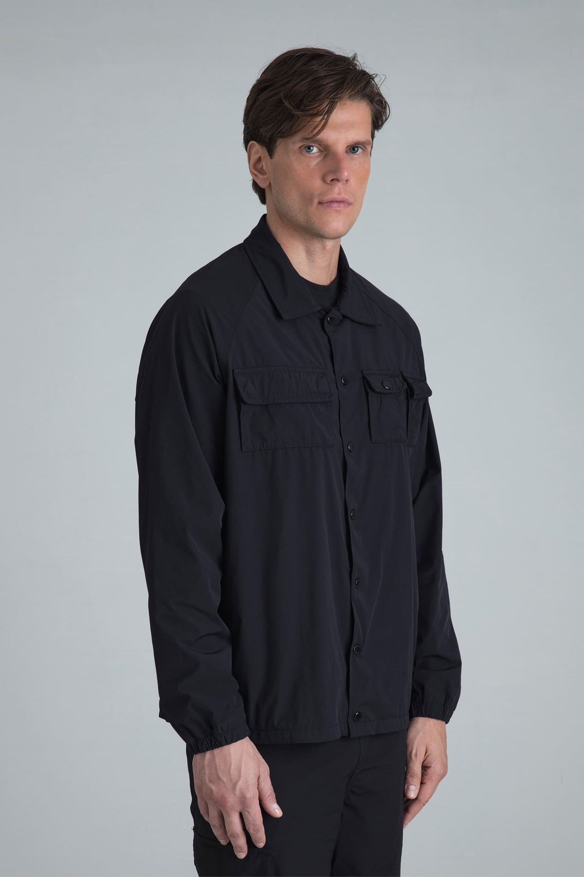 Men's black regular fit shacket Halo