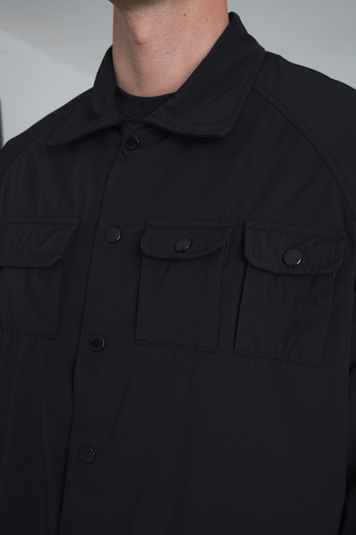Men's black regular fit shacket Halo