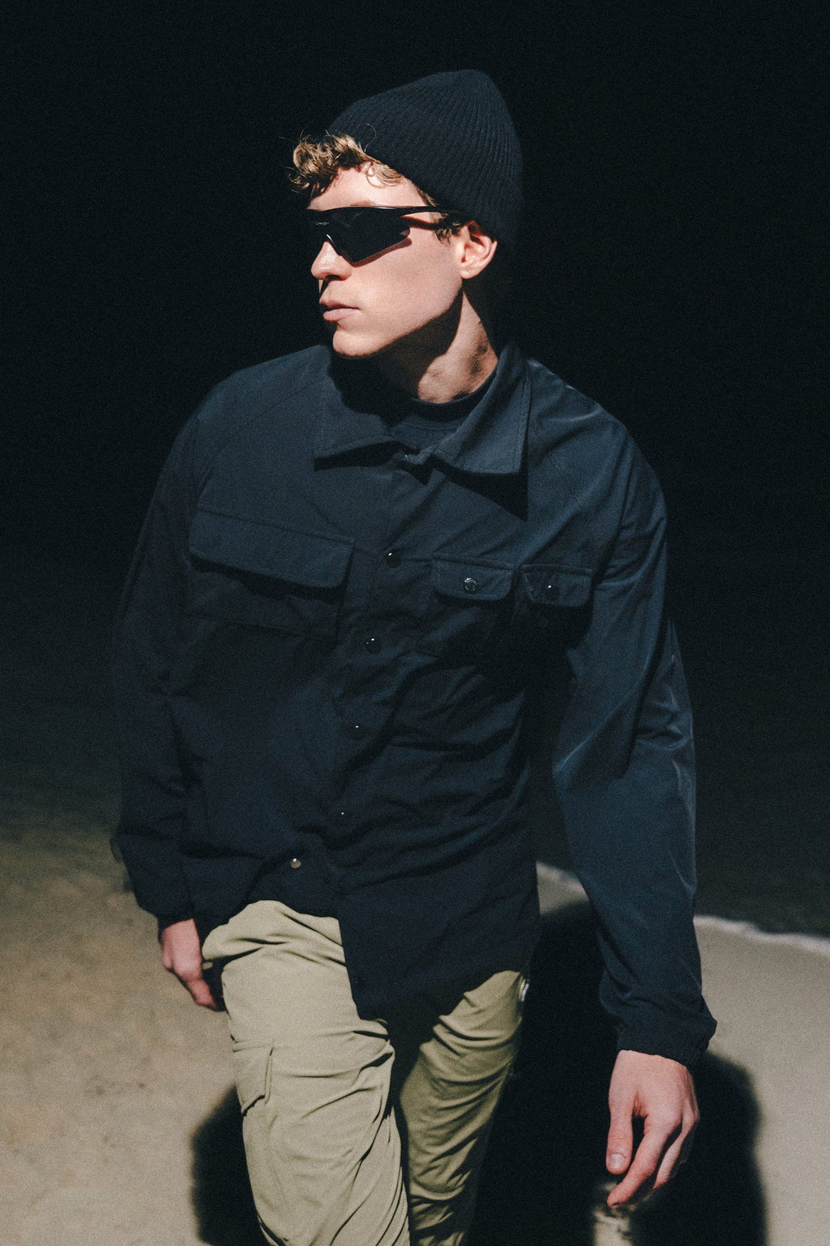 Men's black regular fit shacket Halo