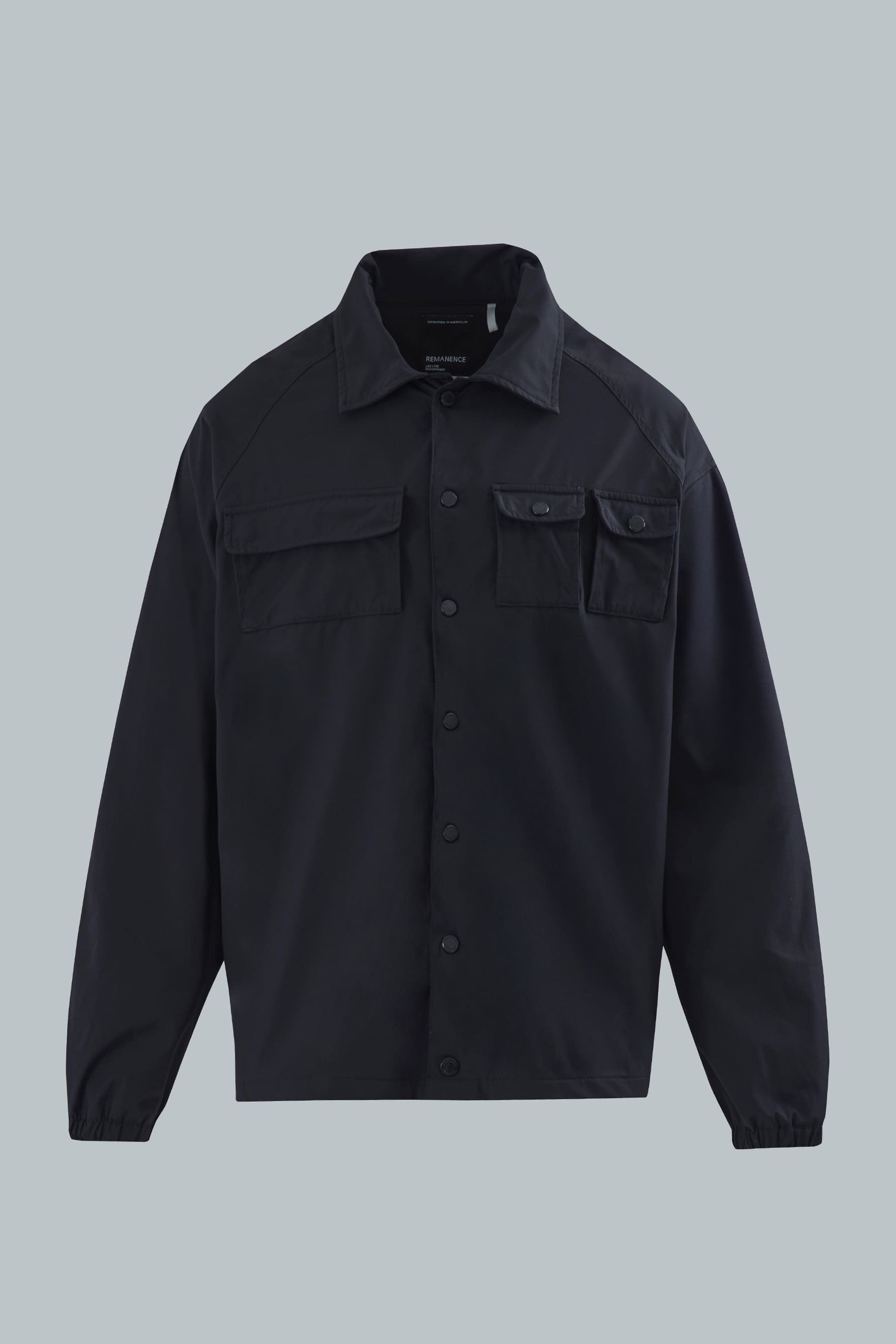Men's black regular fit shacket Halo