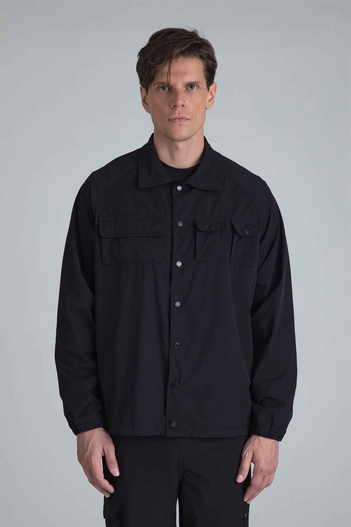 Men's black regular fit shacket Halo