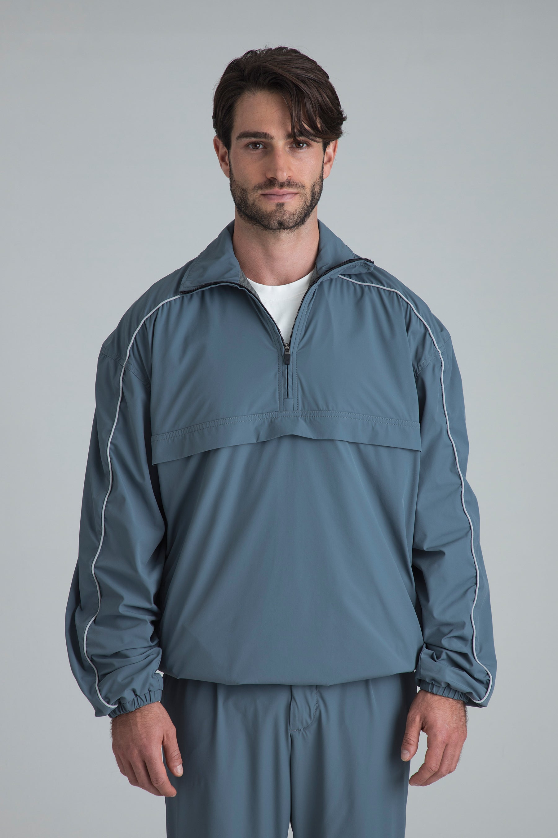 Interval Regular Fit Jacket Men Grayish Blue