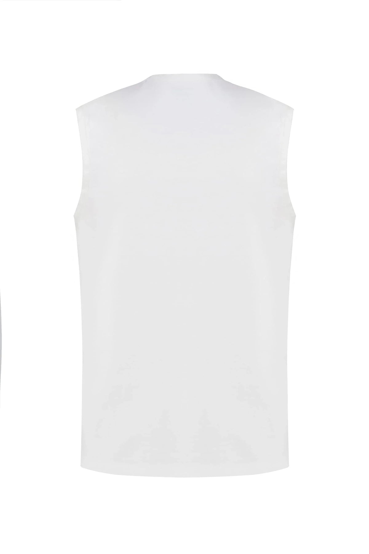 Men's white sleeveless t-shirt relaxed fit Flux