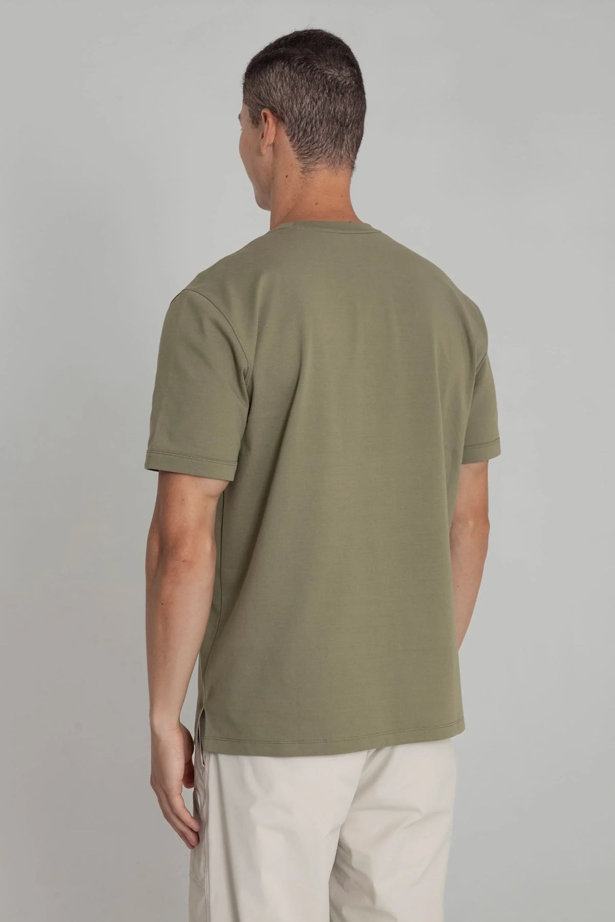 Camiseta verde oliva para hombre relaxed fit New Cling