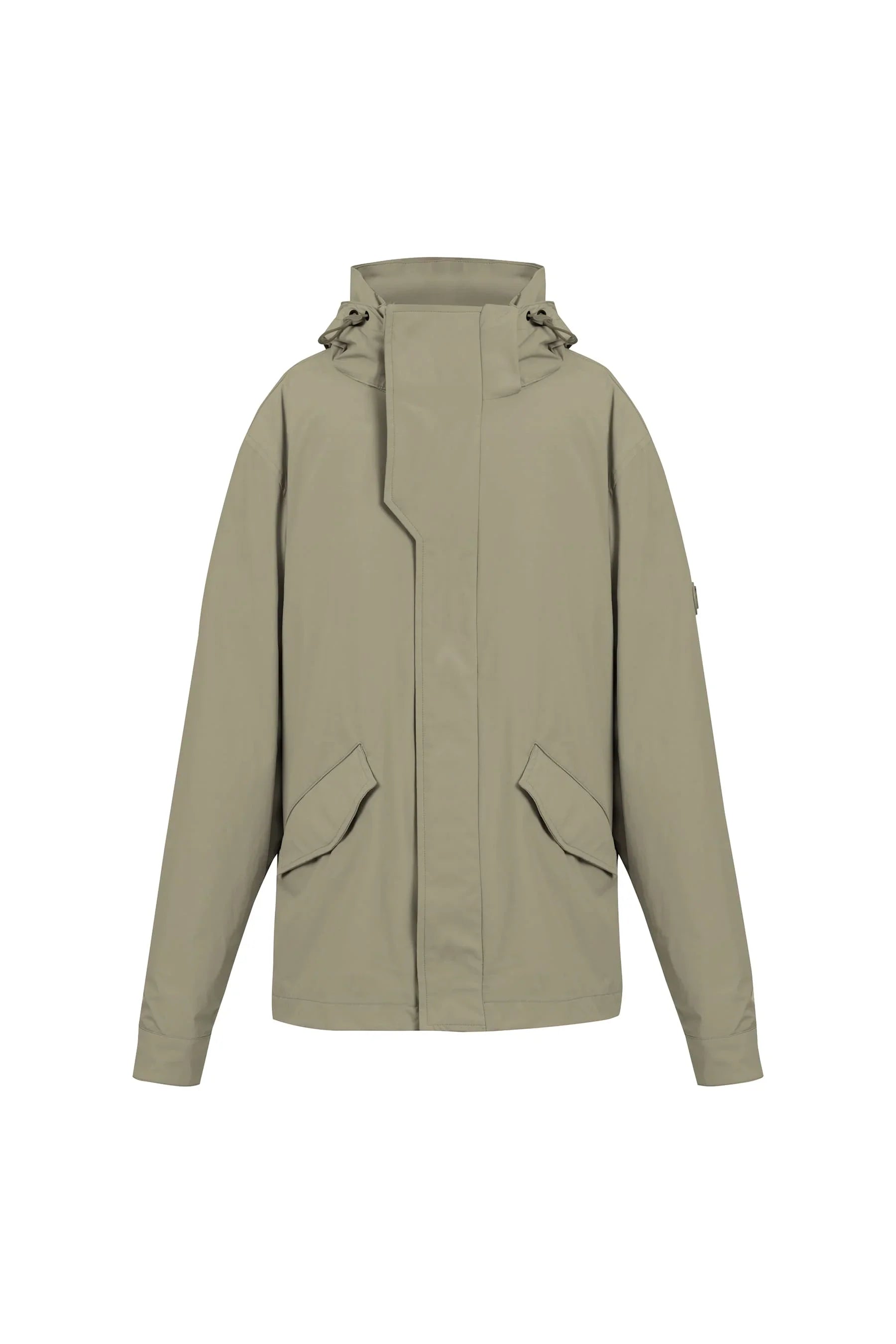 Men's olive green jacket with removable hood Holmium V2