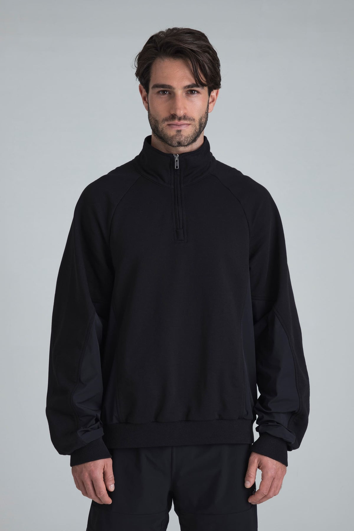 Men's black half zip sweatshirt Shadow
