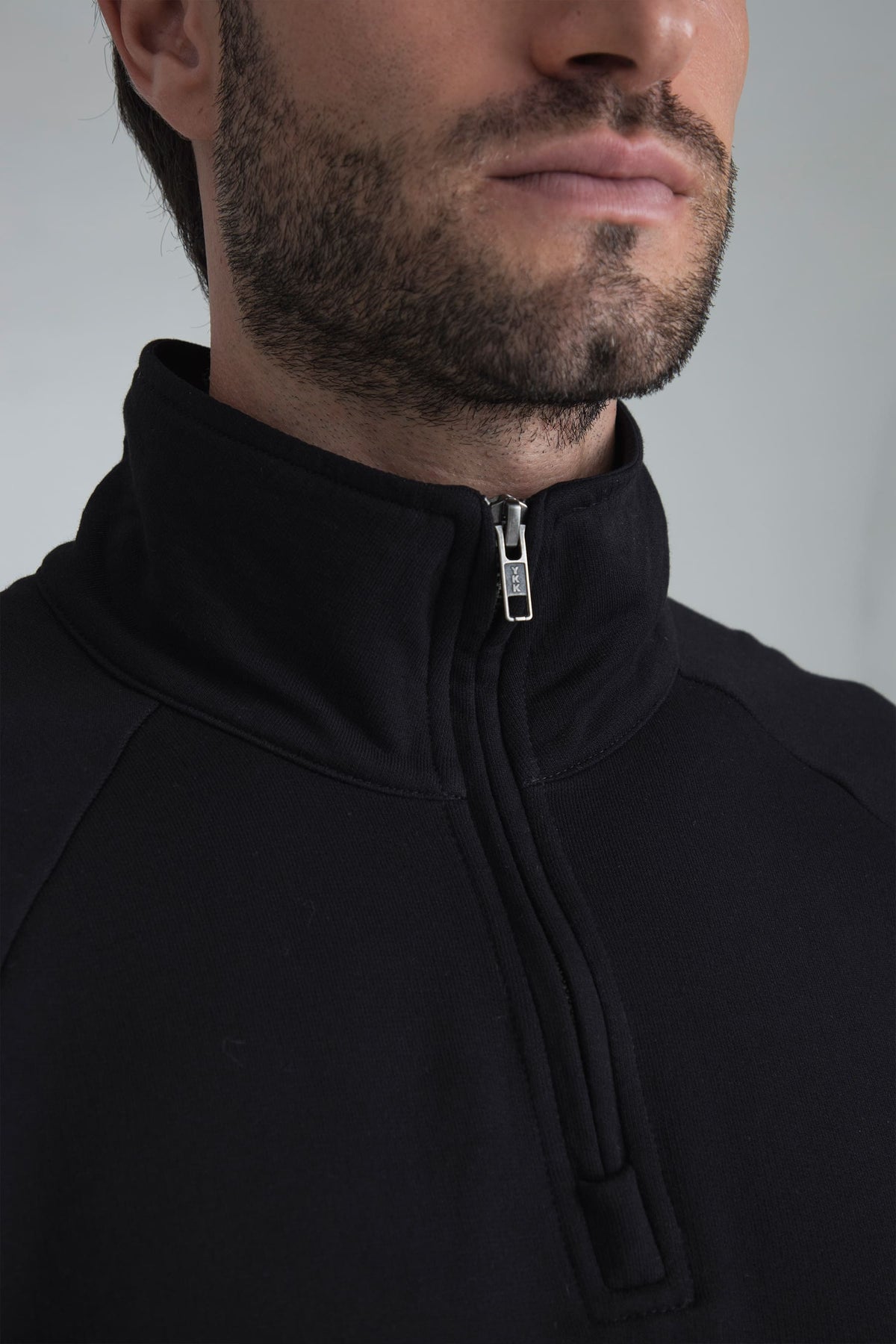 Men's black half zip sweatshirt Shadow
