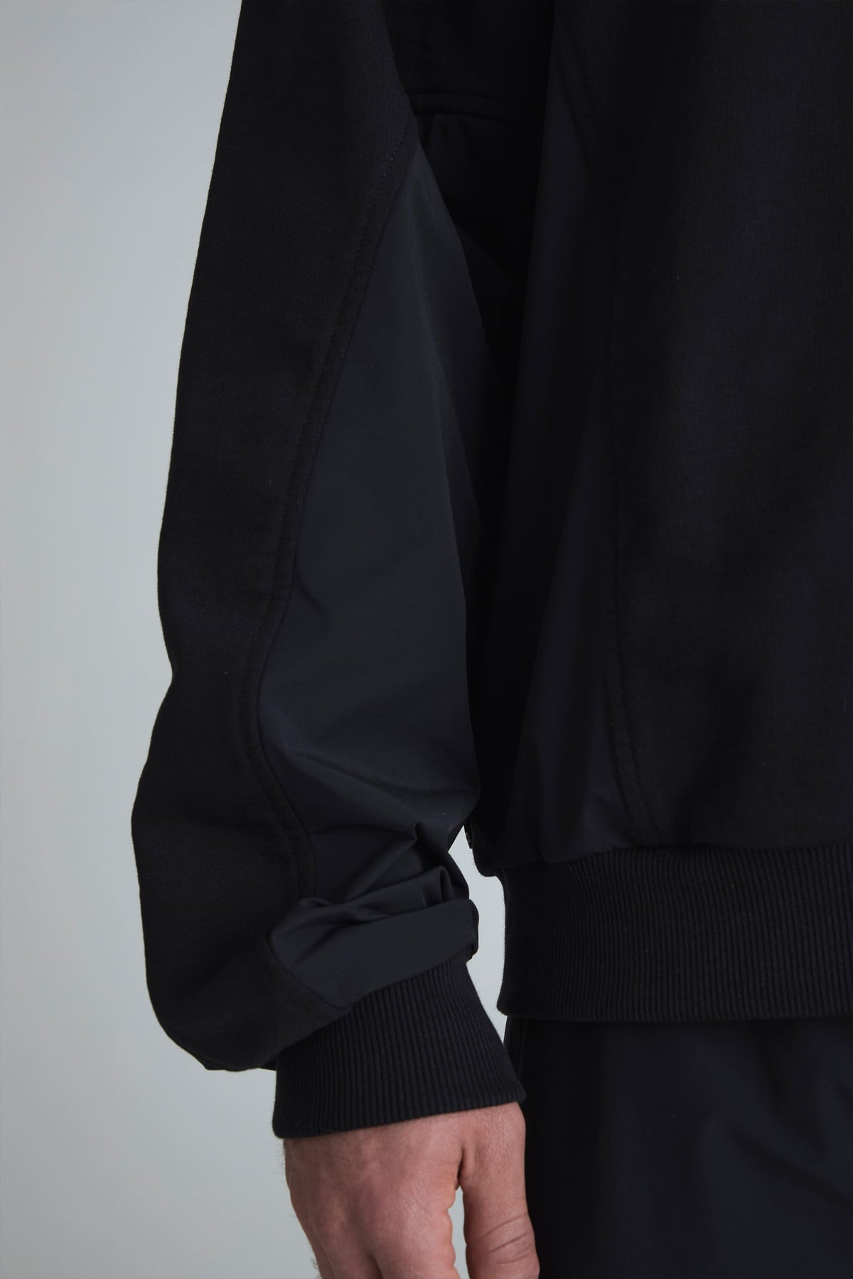 Men's black half zip sweatshirt Shadow