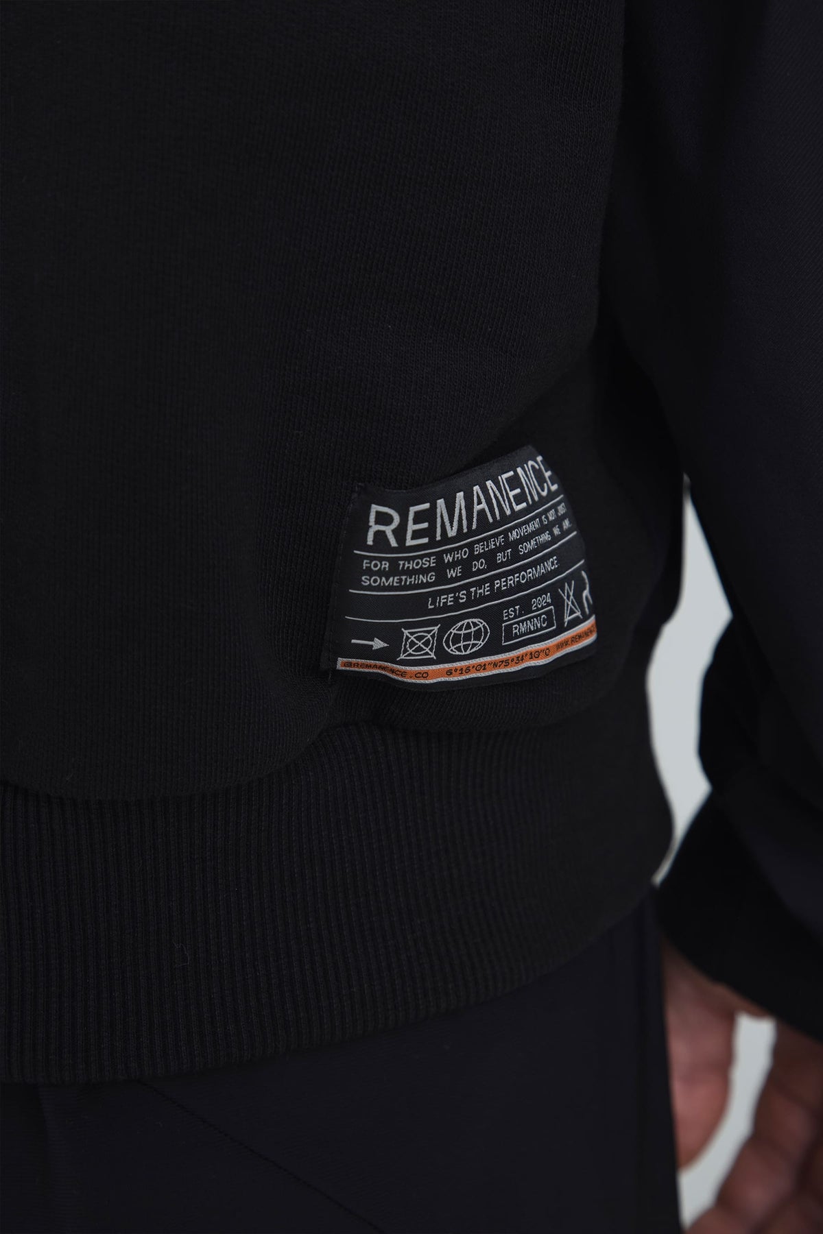 Men's black half zip sweatshirt Shadow