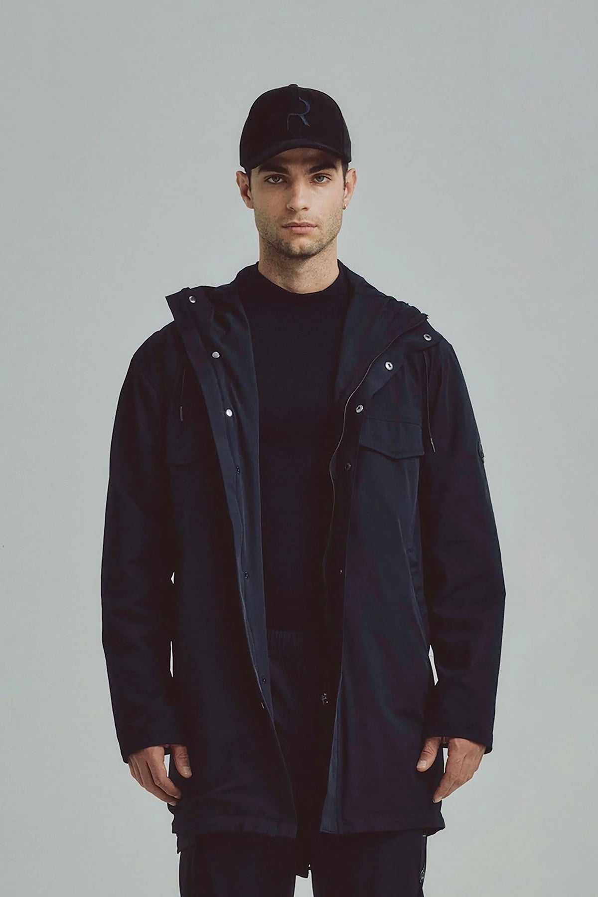 Men's black Parka jacket Copper