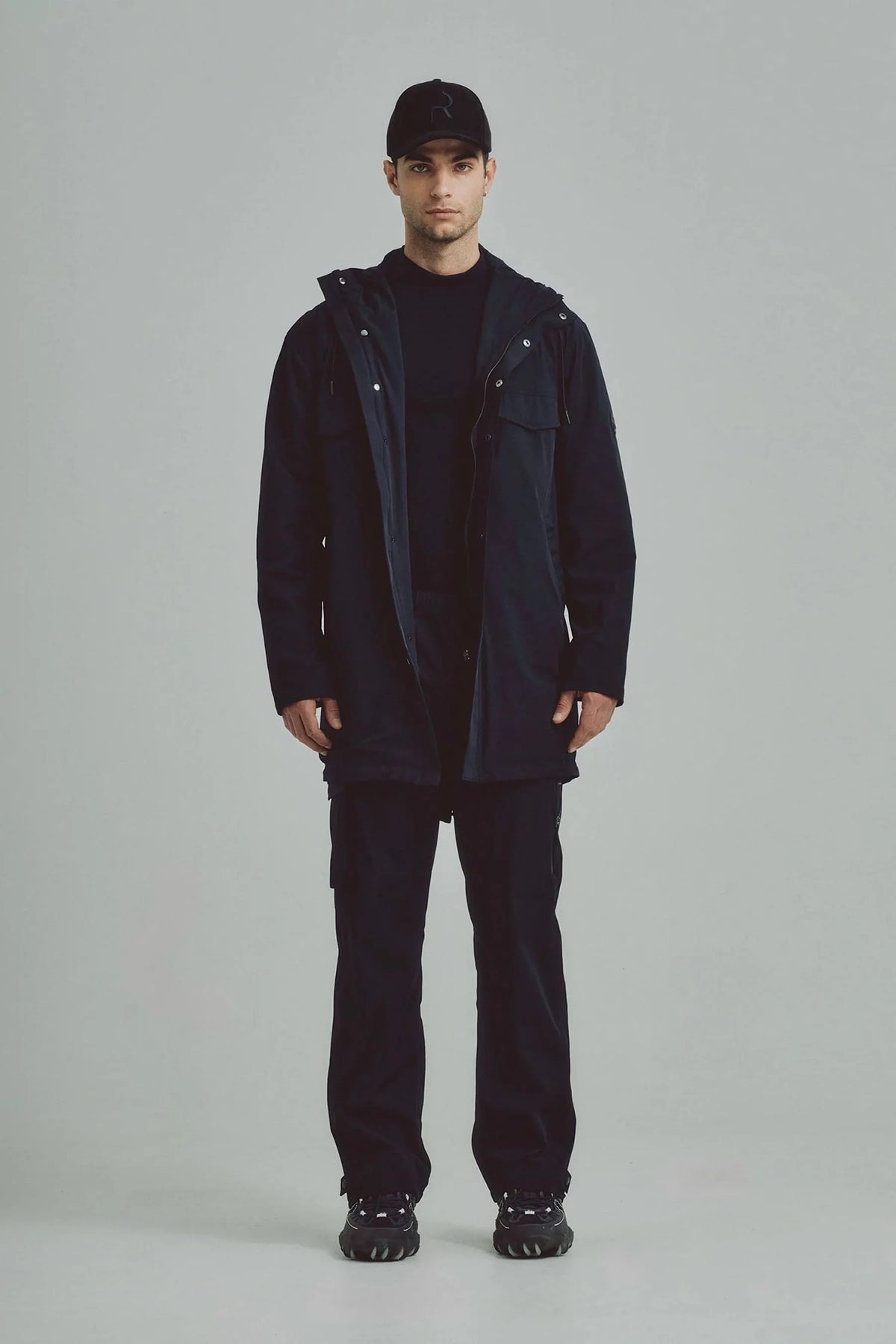 Men's black Parka jacket Copper
