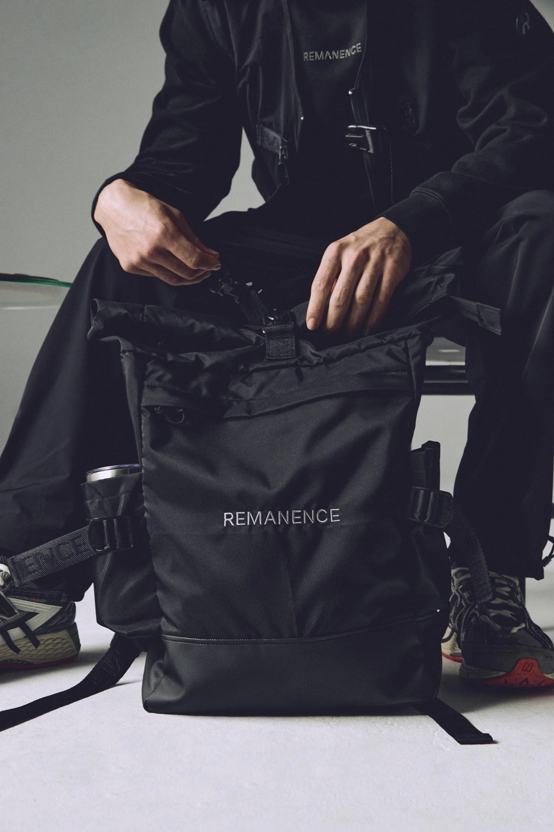 Men's black backpack Adventure