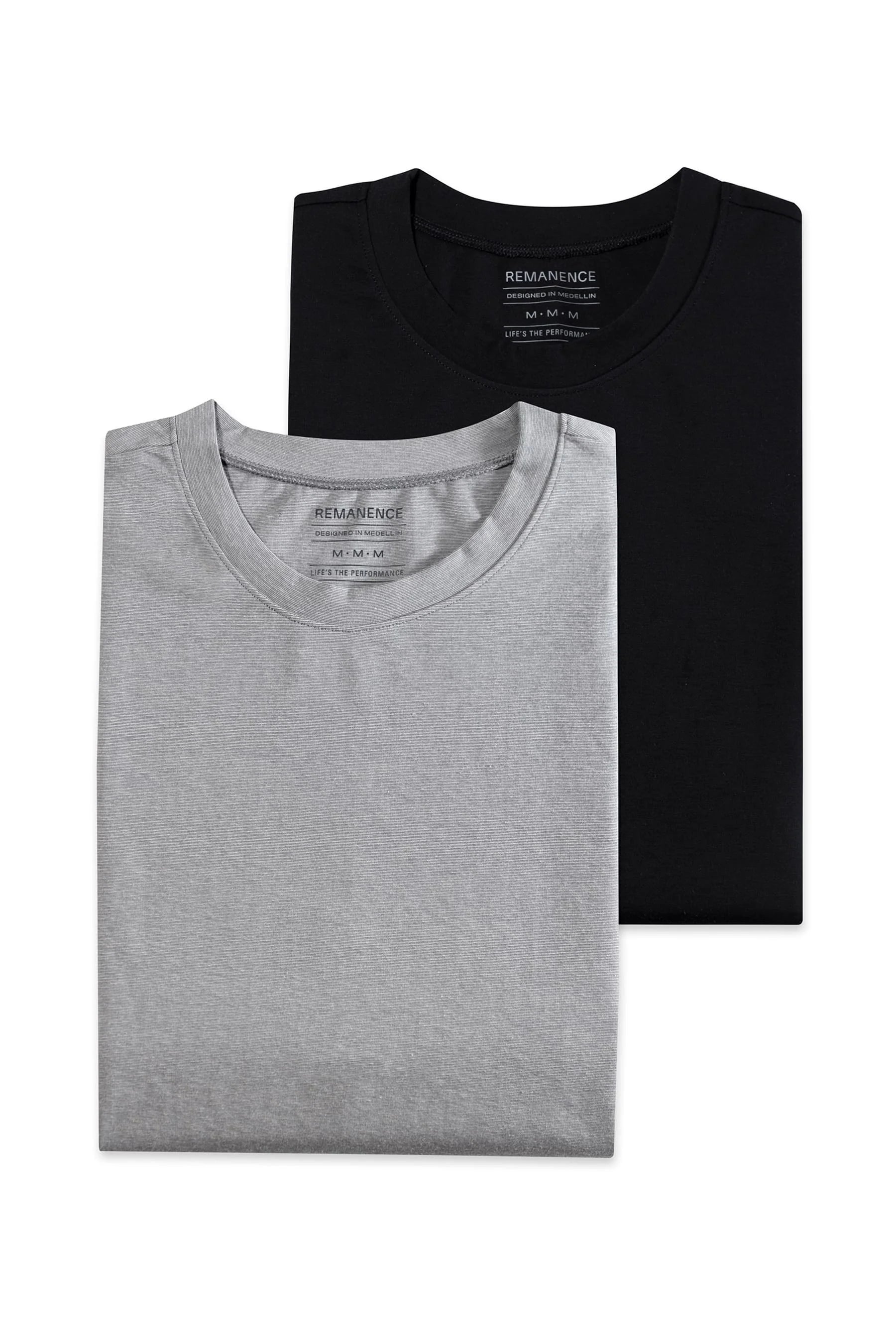 Men’s gray and black 2-Pack t-shirts Cling Remanence