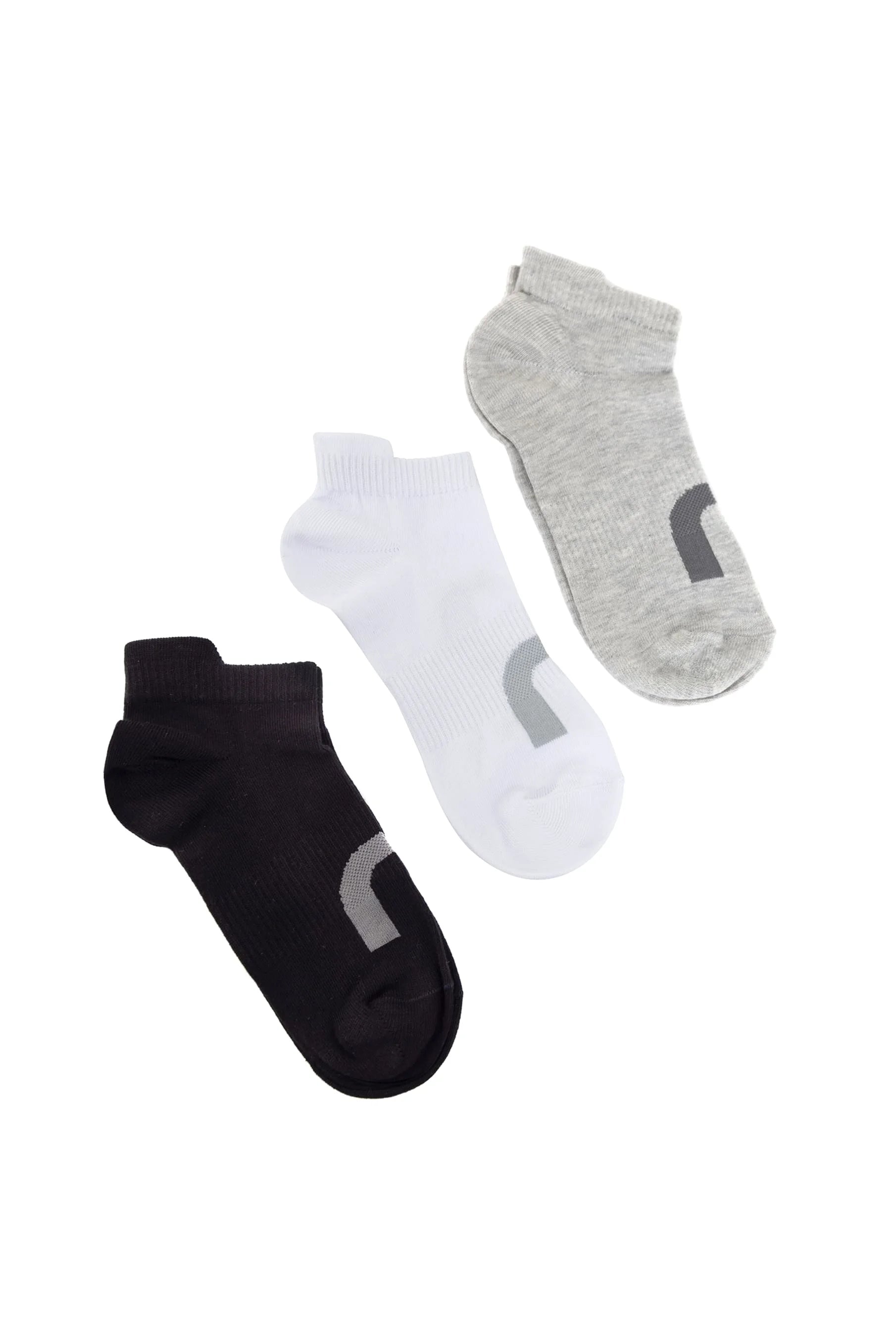 Men's black gray white ankle socks Zephyr Remanence