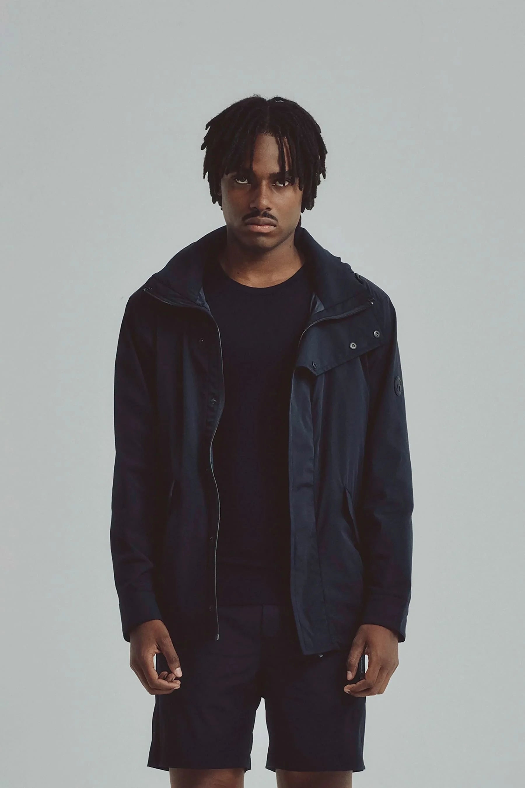 Men's black jacket with hood Holmium Remanence