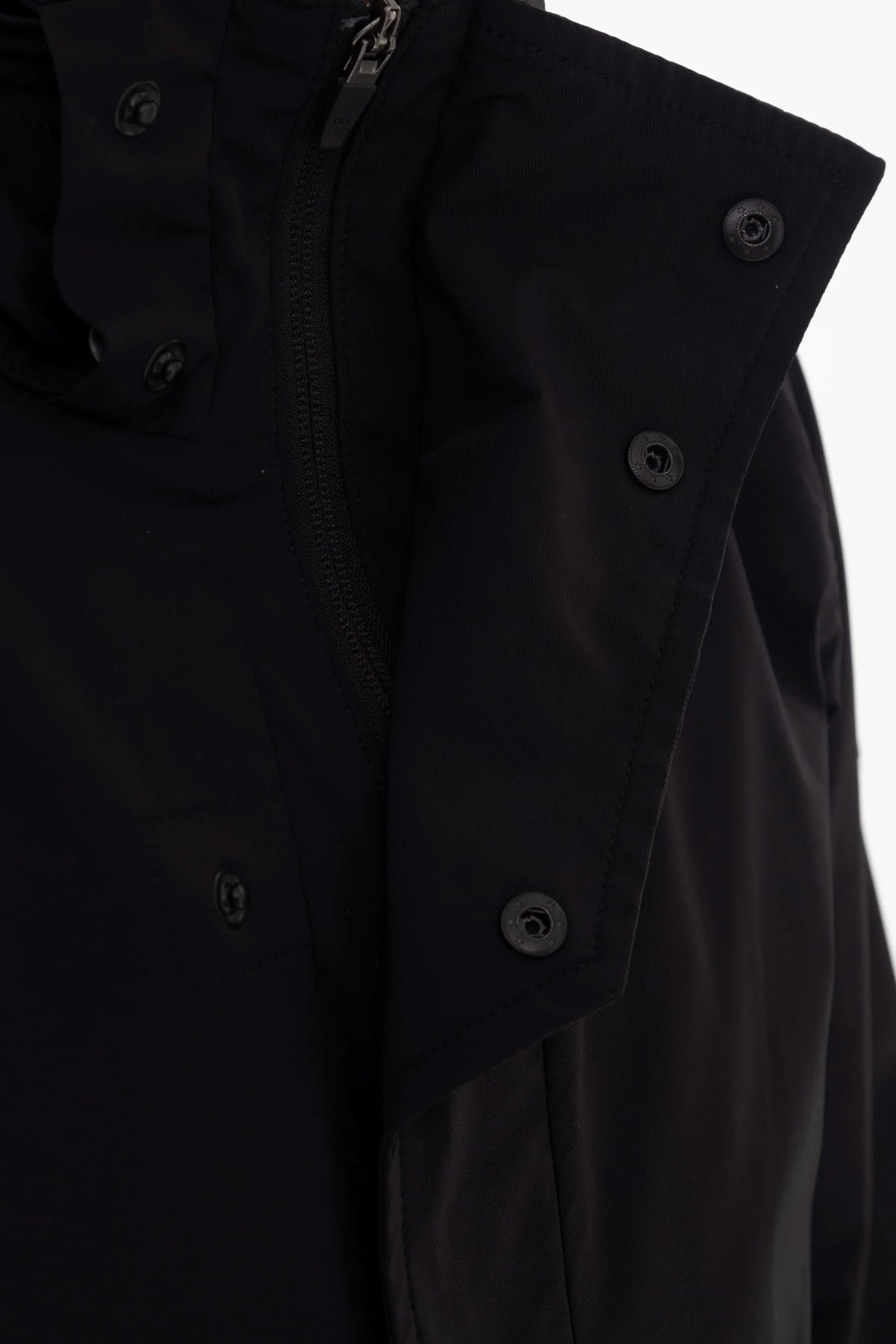 Men's black jacket with removable hood Holmium