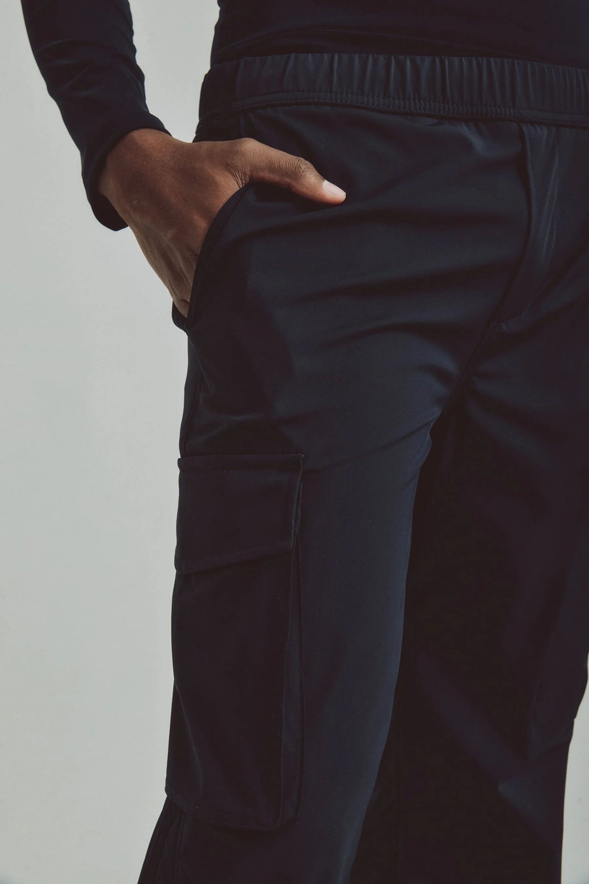 Men's black regular fit pants Iron