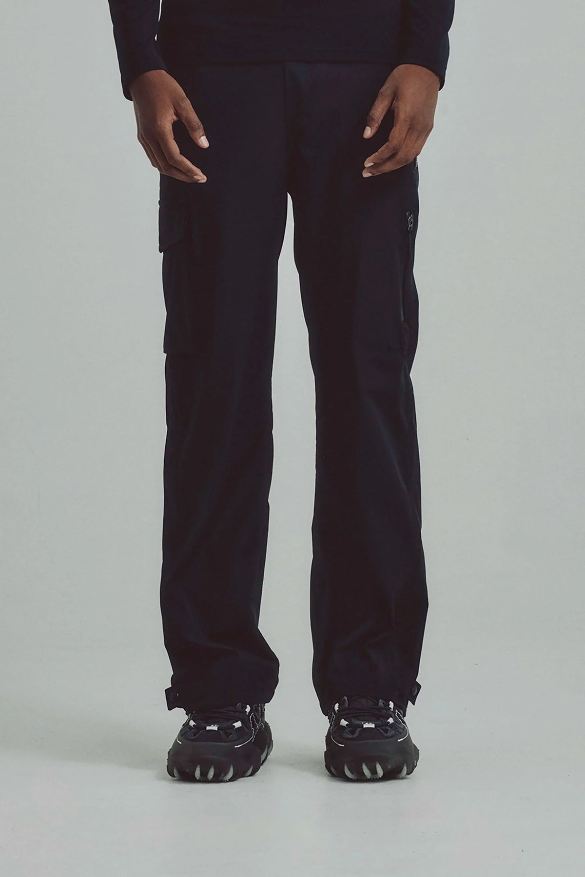 Men's black regular fit pants Iron