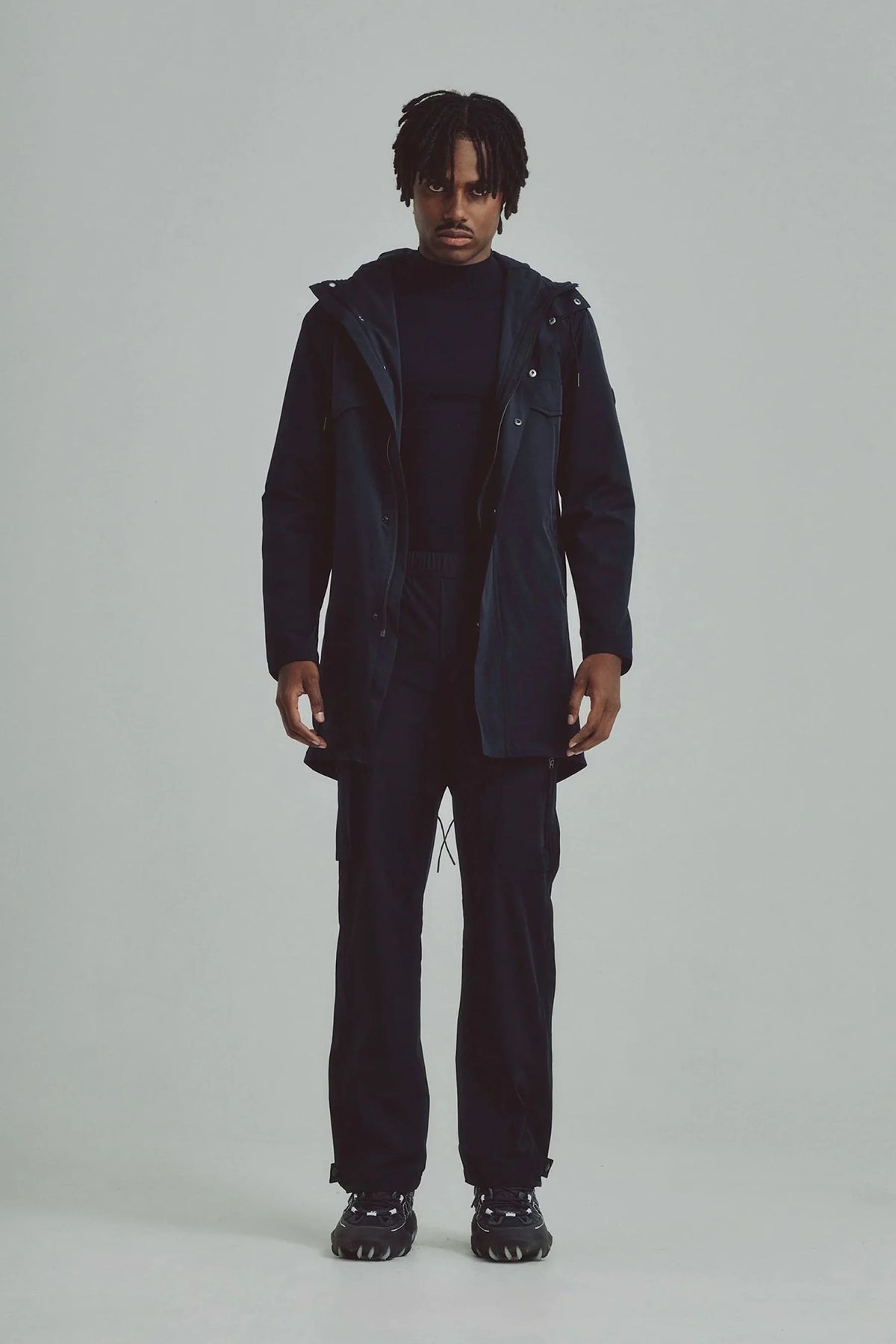 Men's black regular fit pants Iron