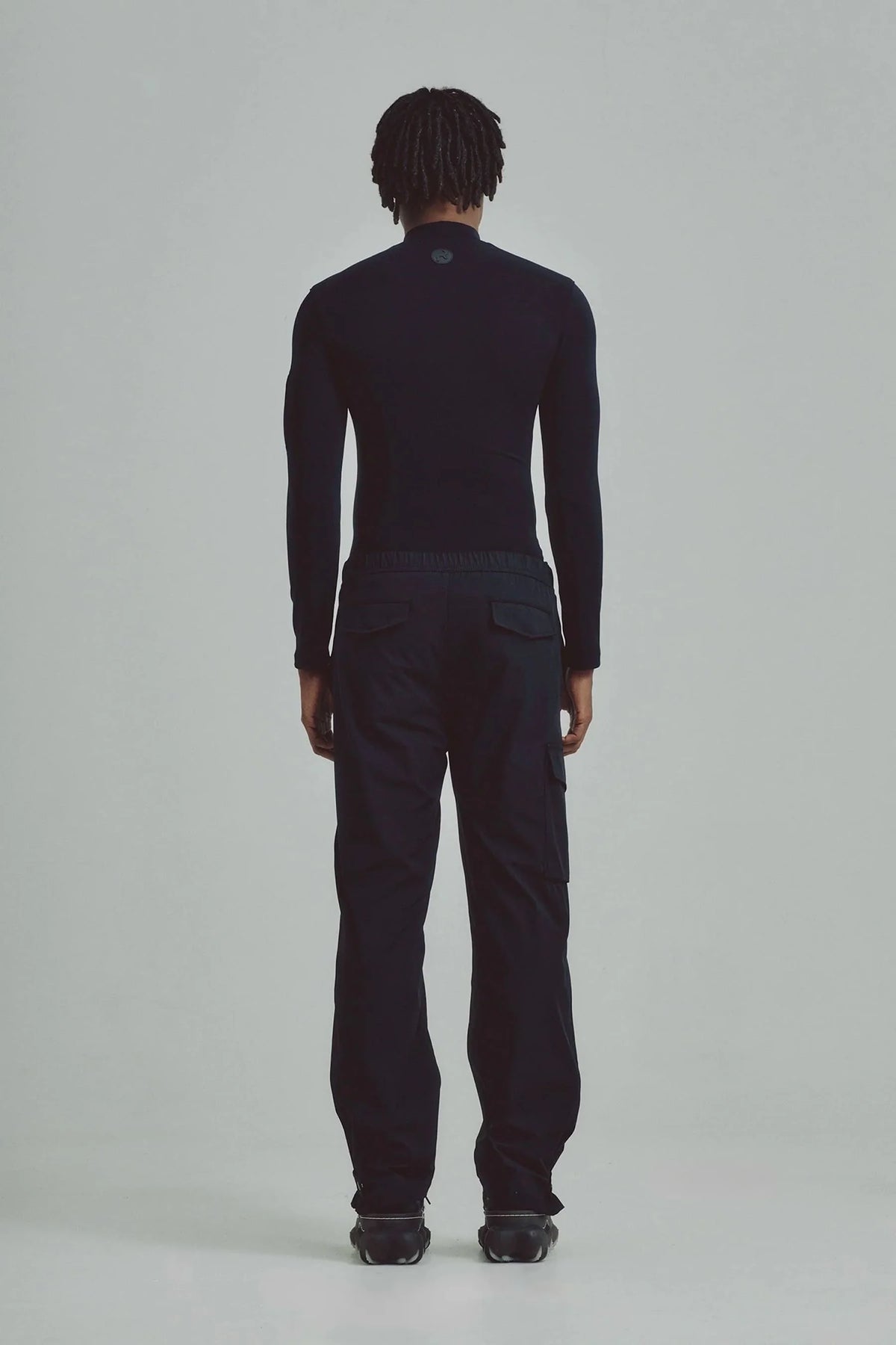 Men's black regular fit pants Iron
