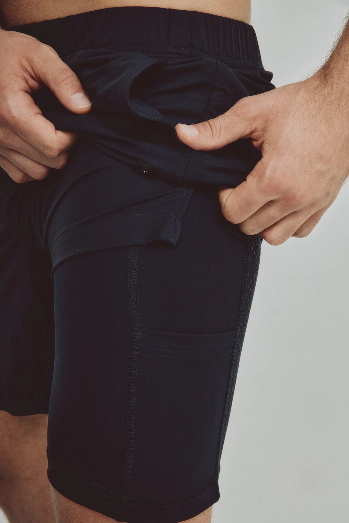 Men's black shorts with biker Endure