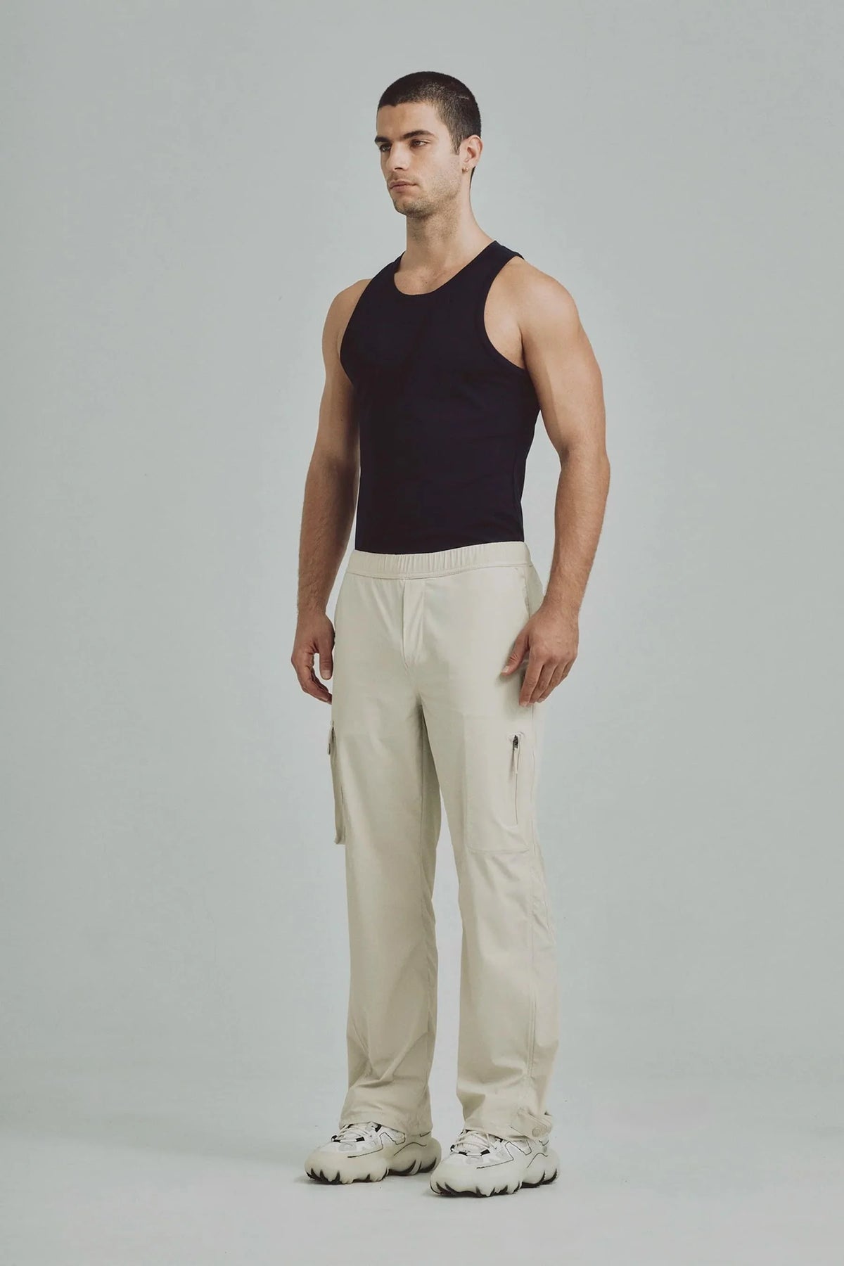 Men's black tank top slim fit Axis