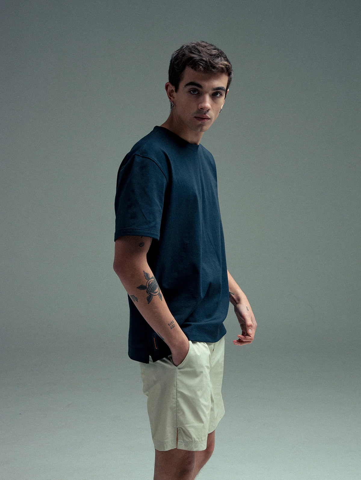 Men's blue relaxed fit t-shirt Cling