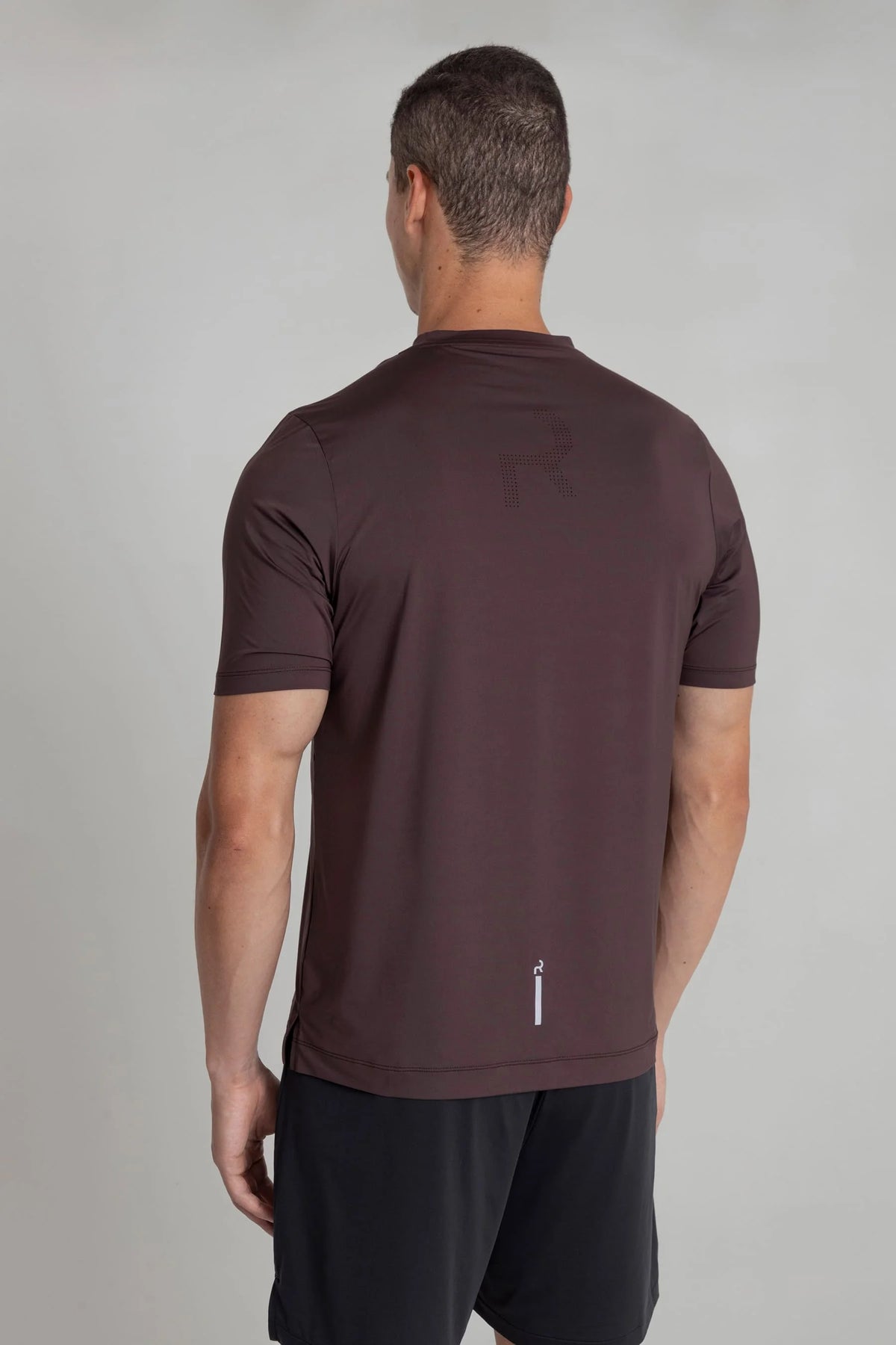 Men’s brown semi fit sports t-shirt Wave