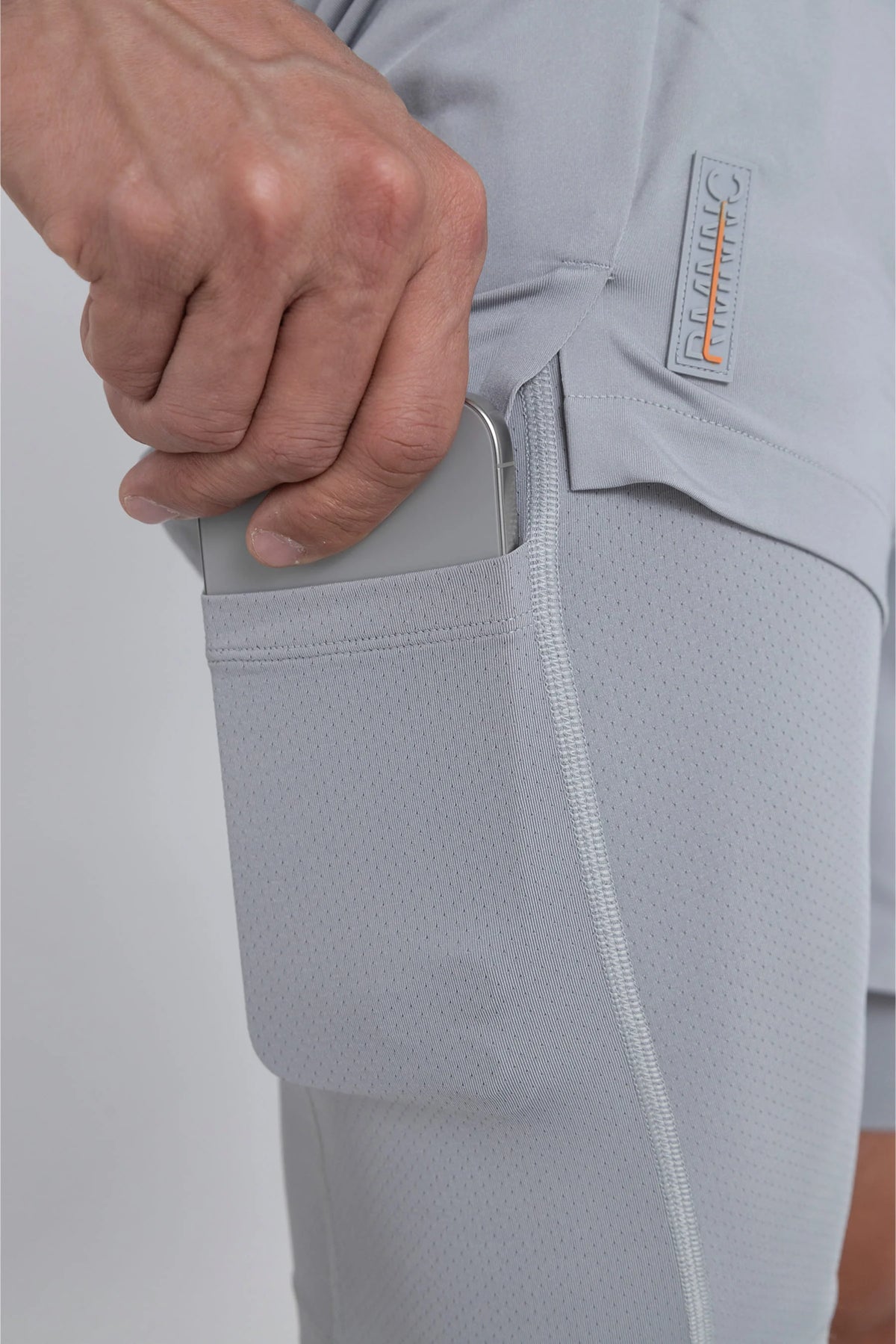 Men’s gray sports shorts with mesh lining Ether