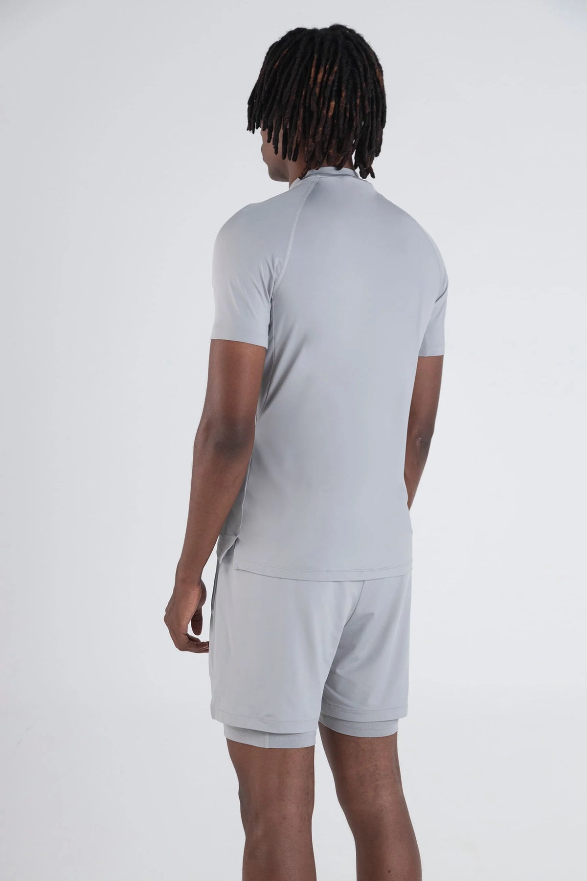 Men's slim fit gray sports t-shirt Gust