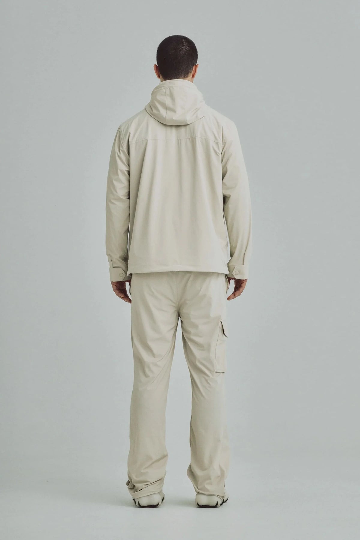 Men's sand jacket with removable hood Holmium