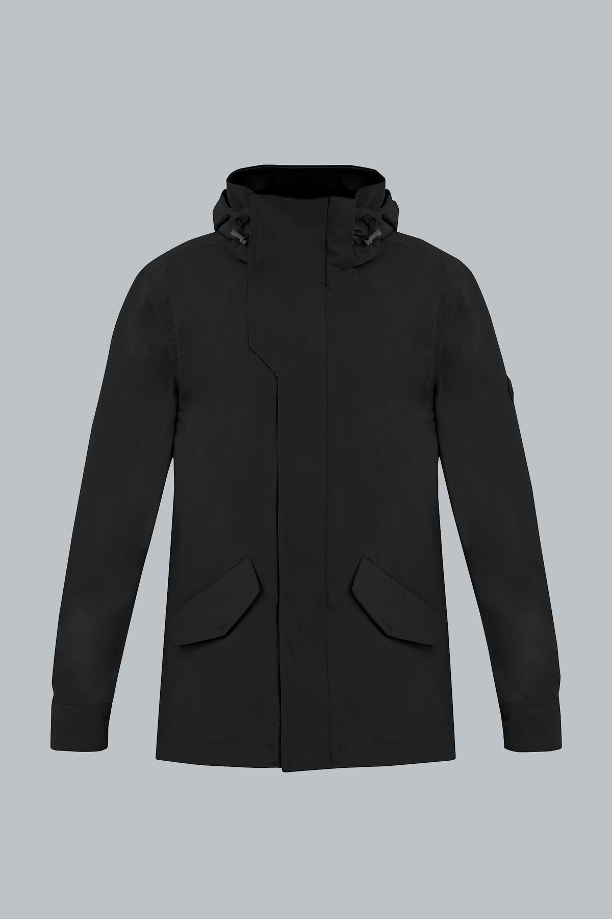 Men's black jacket with removable hood Holmium