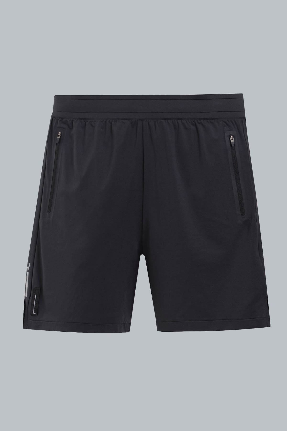 Men's black shorts with biker Snap