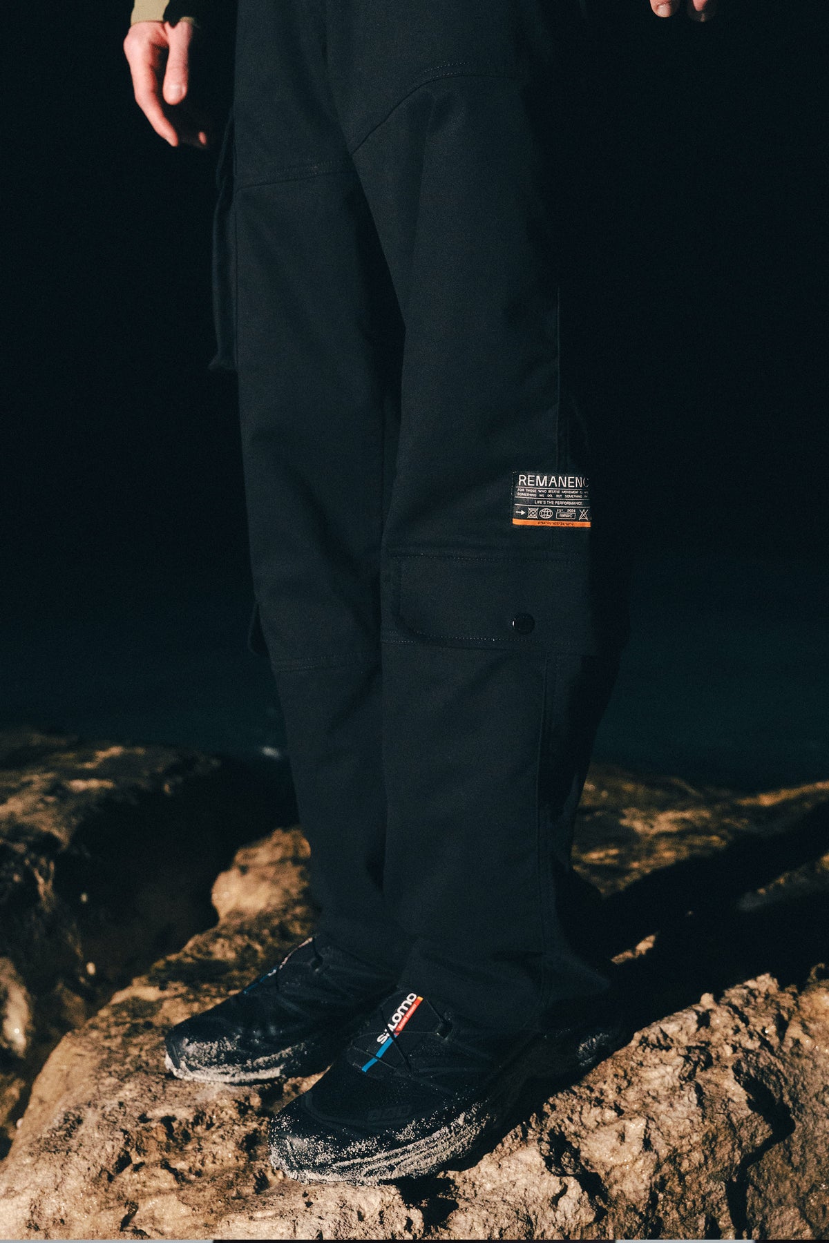 Men's black regular fit pants Gale