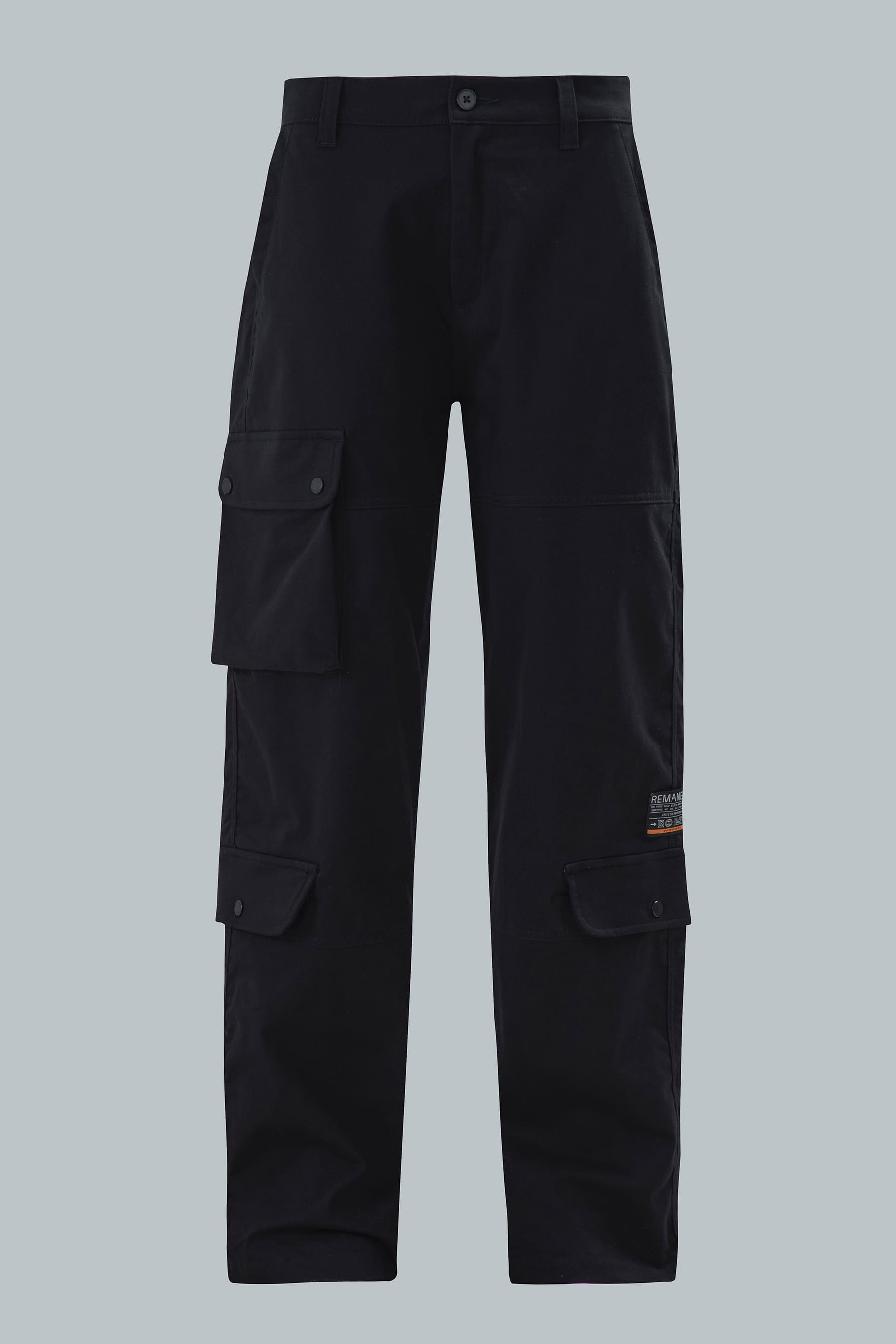 Men's black regular fit pants Gale