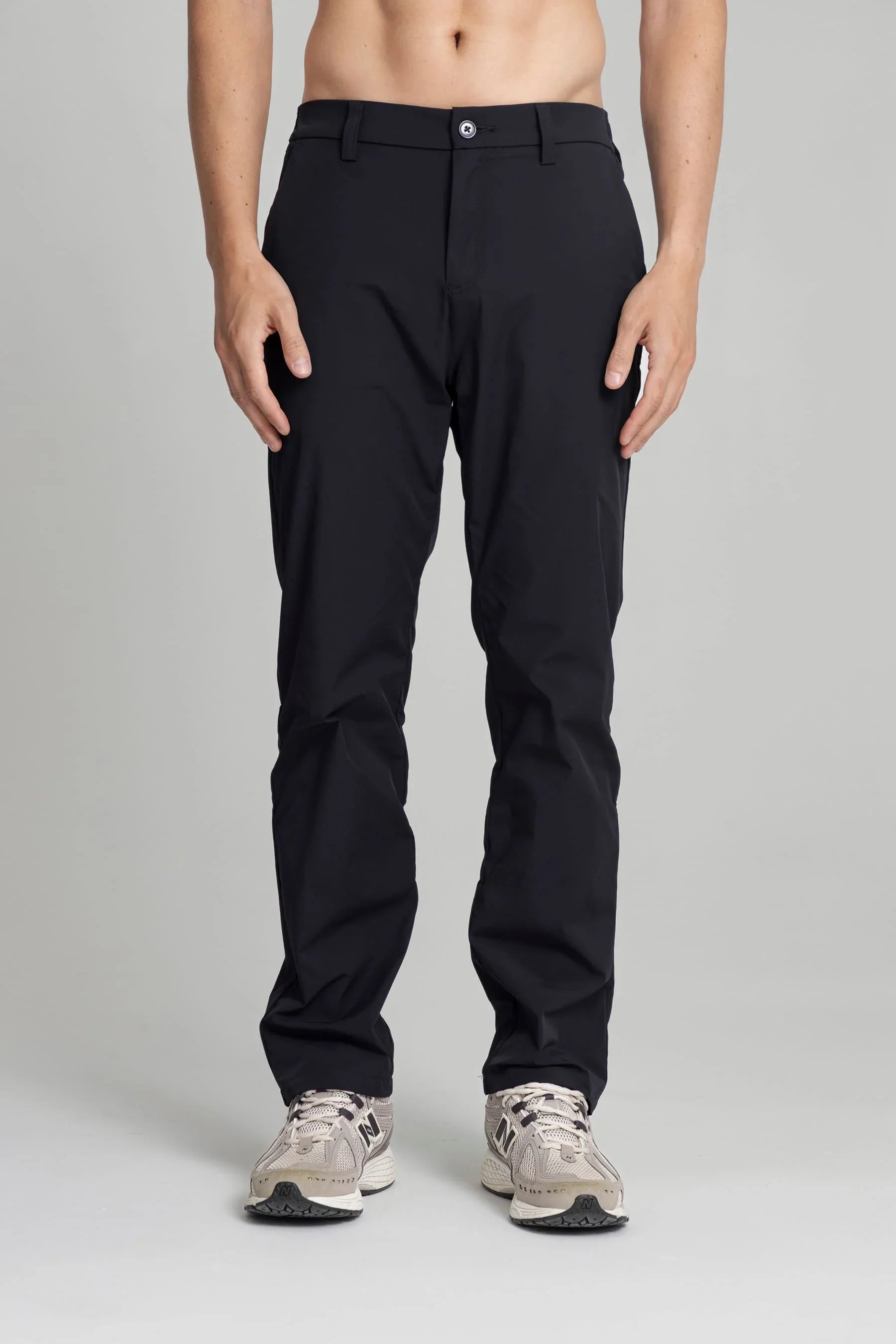 hollies long tall woman in a black dress Men's Black chino pants Stellar