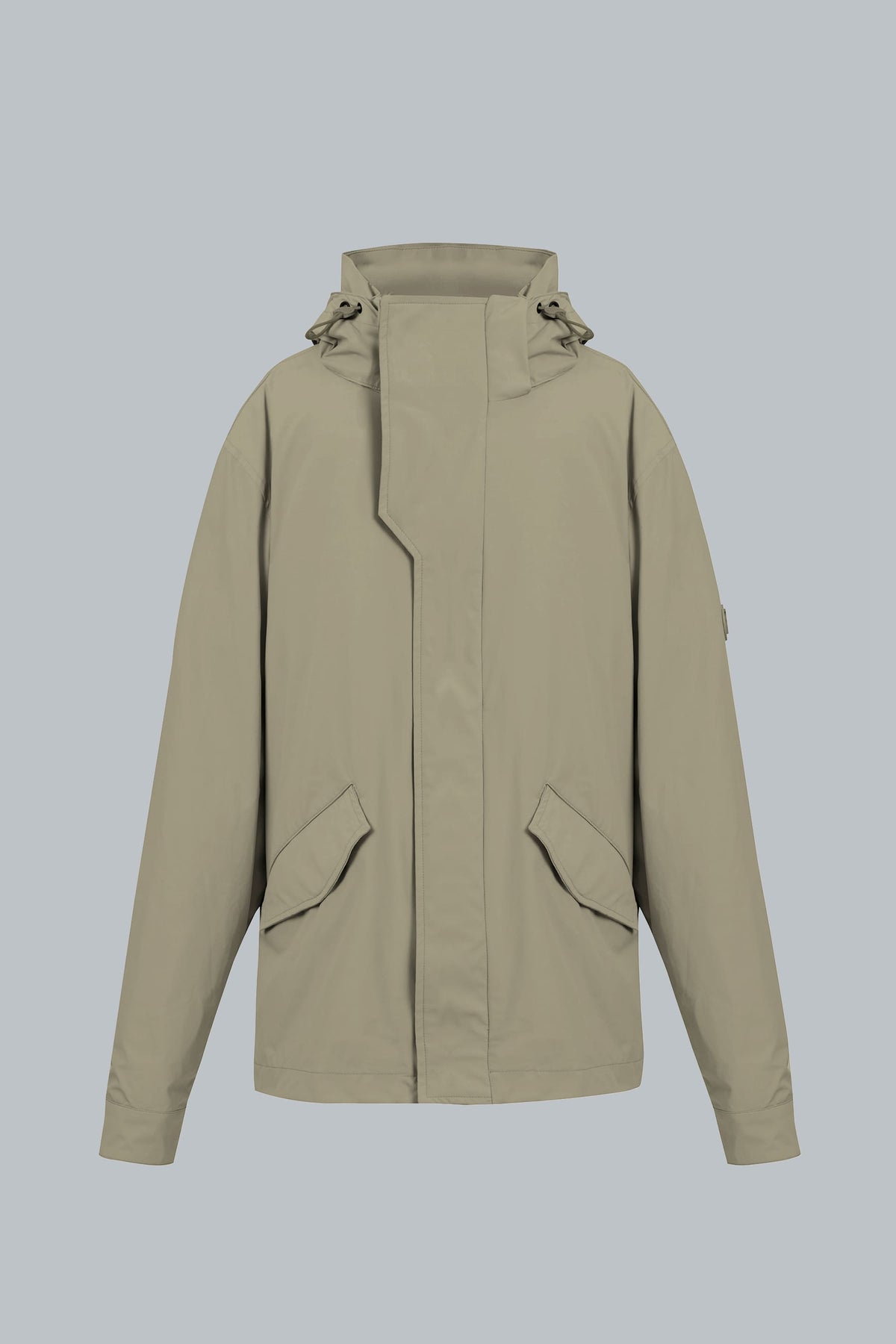 Men's olive green jacket with removable hood Holmium V2