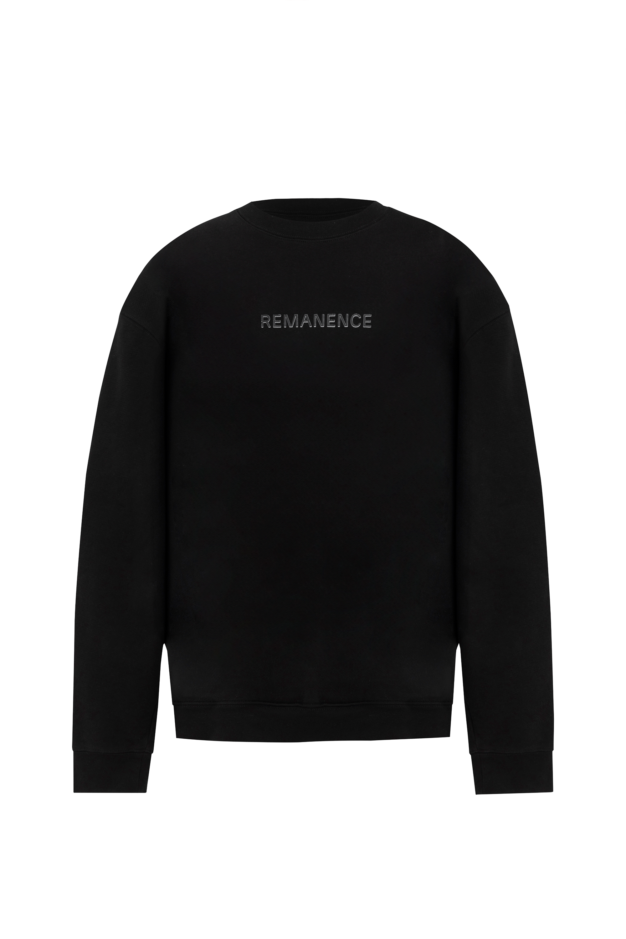 Men's black crewneck sweatshirt – Remanence International