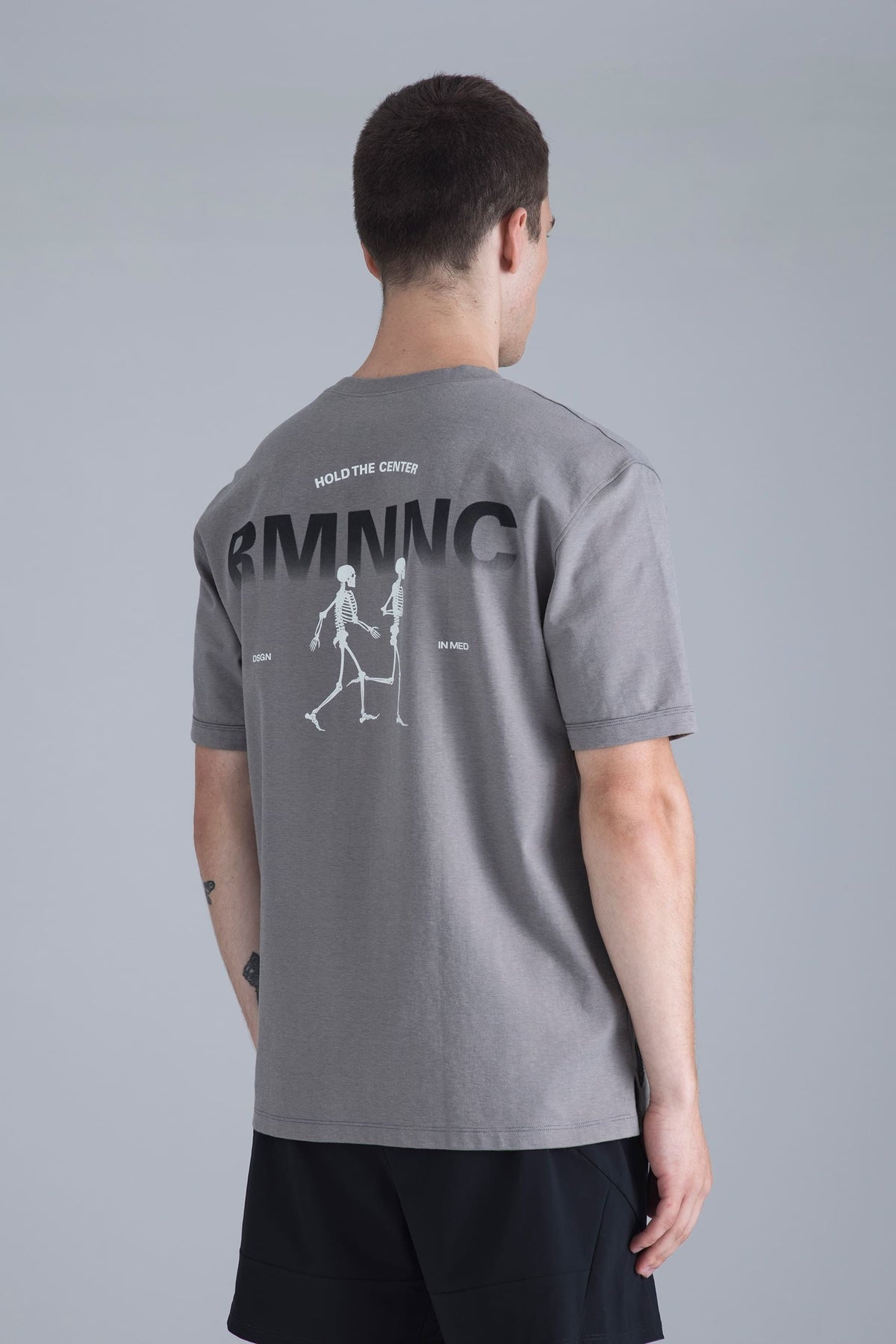 Camiseta gris para hombre fit relajado Track