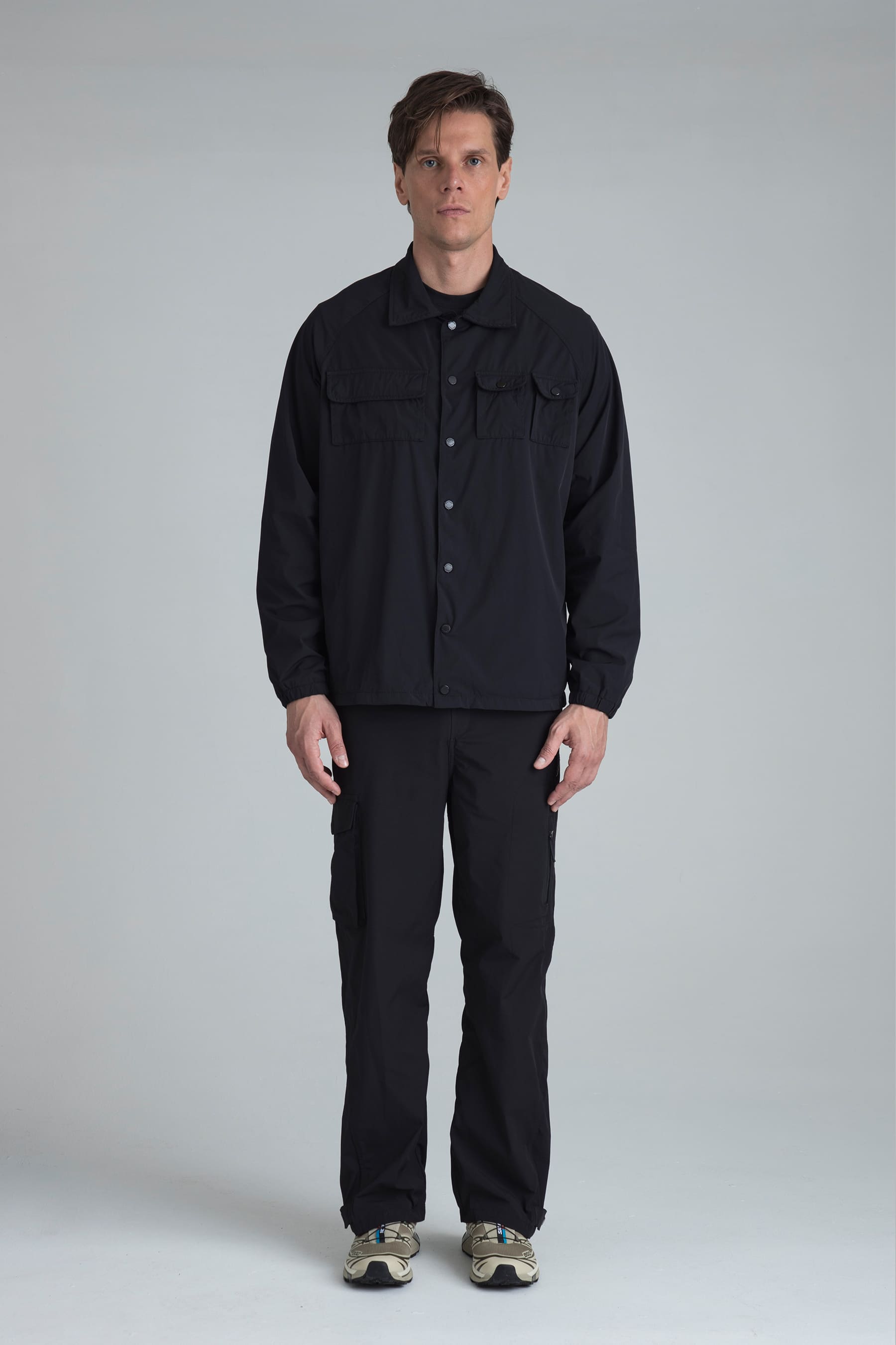 Men's black regular fit shacket Halo