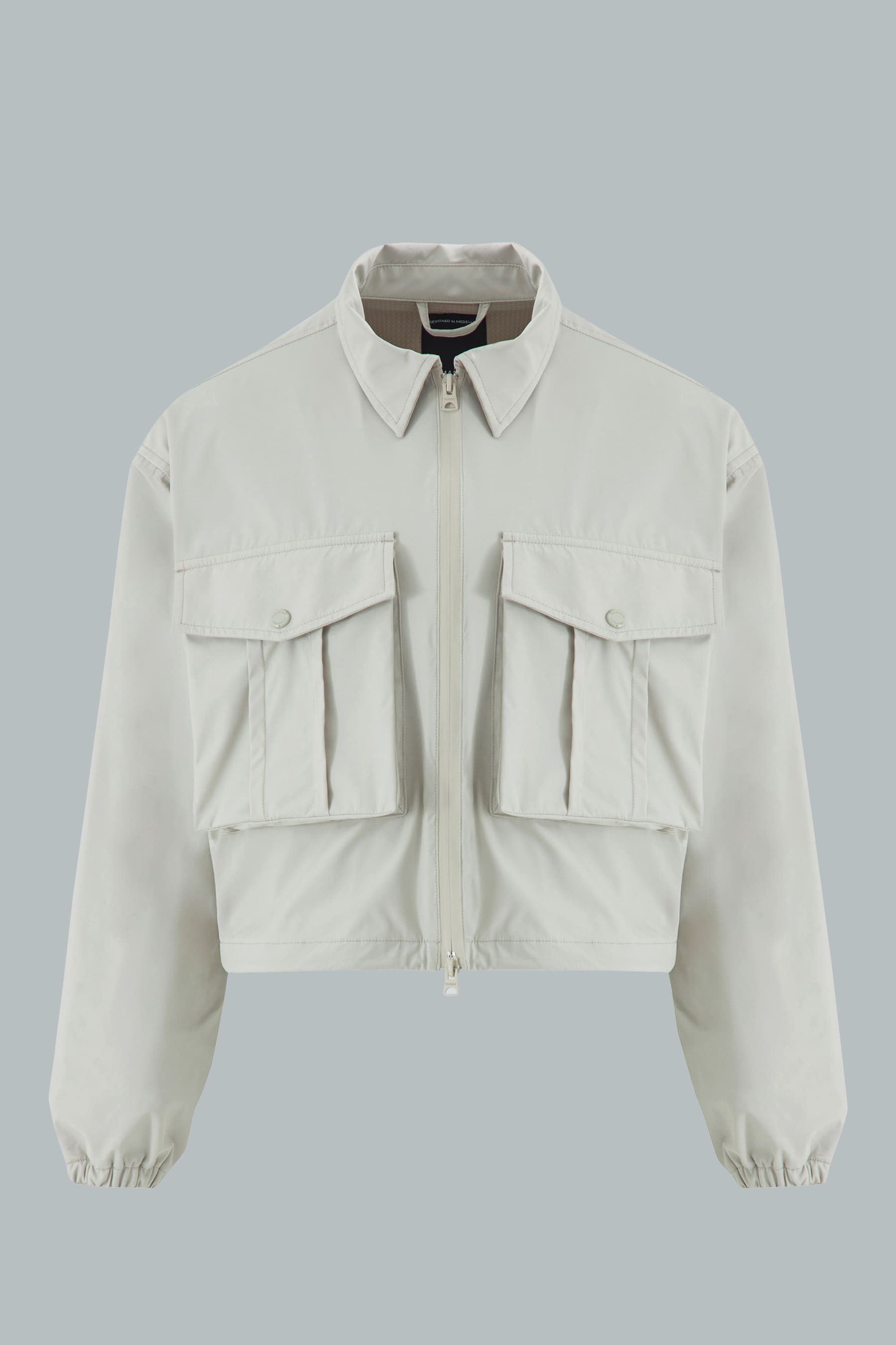 Women's sand jacket boxyfit Relay front view