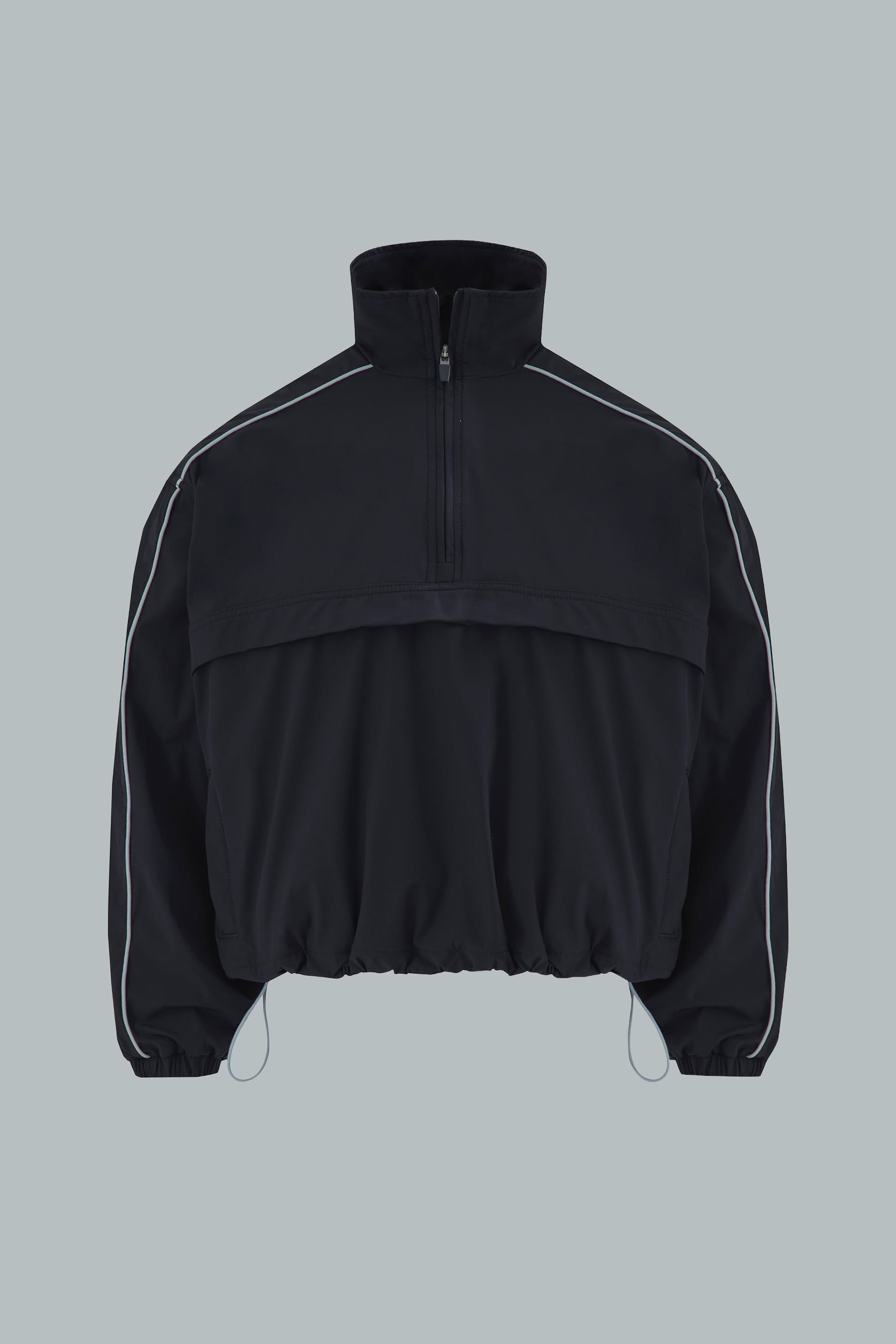 Women's black jacket Shade front view