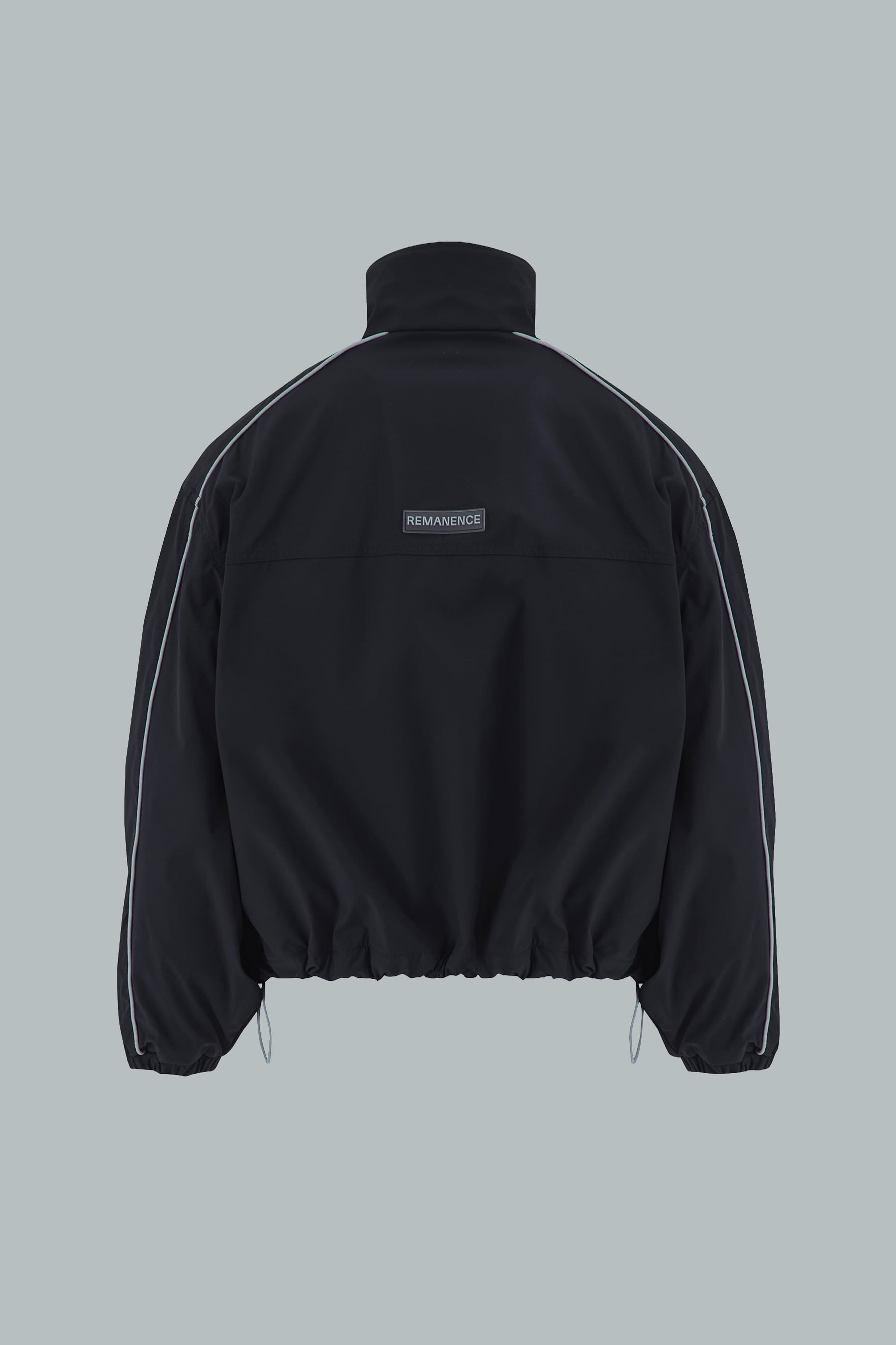 Women's black jacket Shade back view